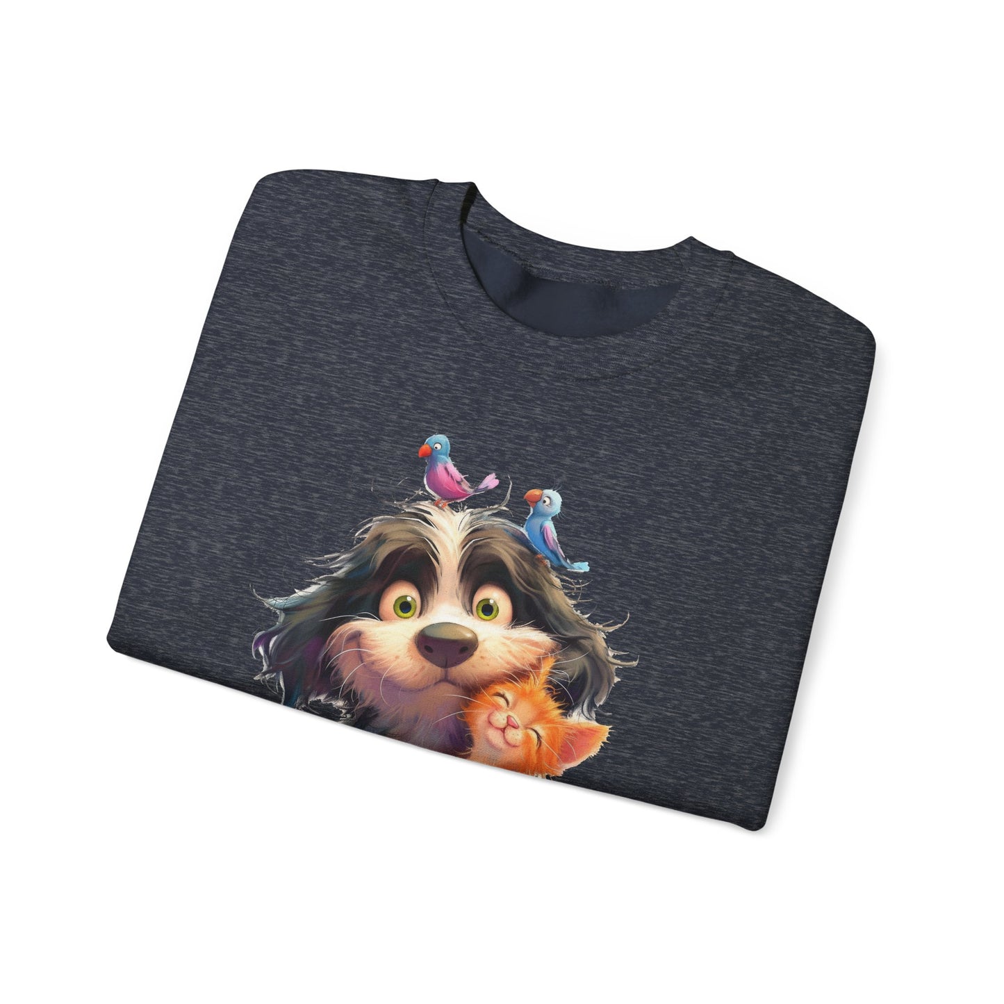 Cozy Pet Lovers Sweatshirt, Cute Animal Crewneck, Gift for Cat Dog Mom, Funny Pet Sweatshirt, Relaxed Fit Unisex Top