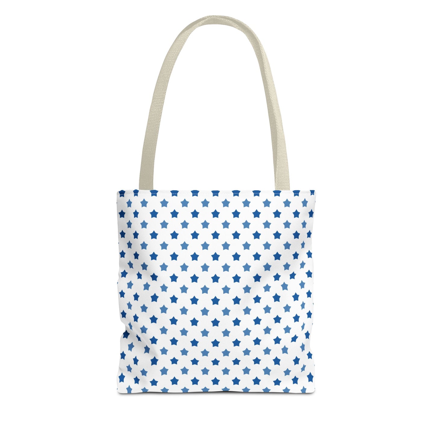 Blue Star Pattern Tote Bag, Stylish Reusable Tote, Shopping Bag, Beach Bag, Gift for Her, Eco-Friendly Accessories