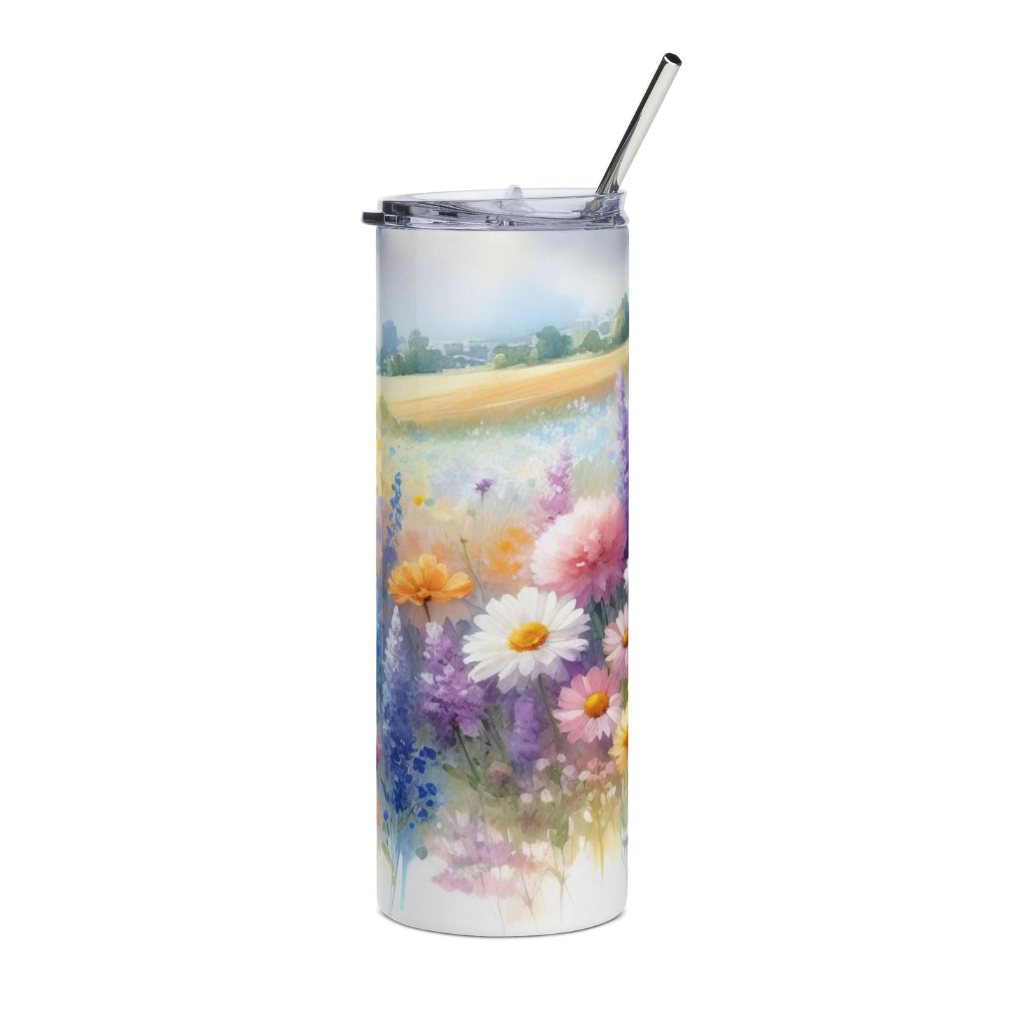 Floral Stainless Steel Tumbler - 20oz, Insulated Drinkware, Travel Mug, Gift for Her, Summer Vibe, Eco-Friendly Beverage Container