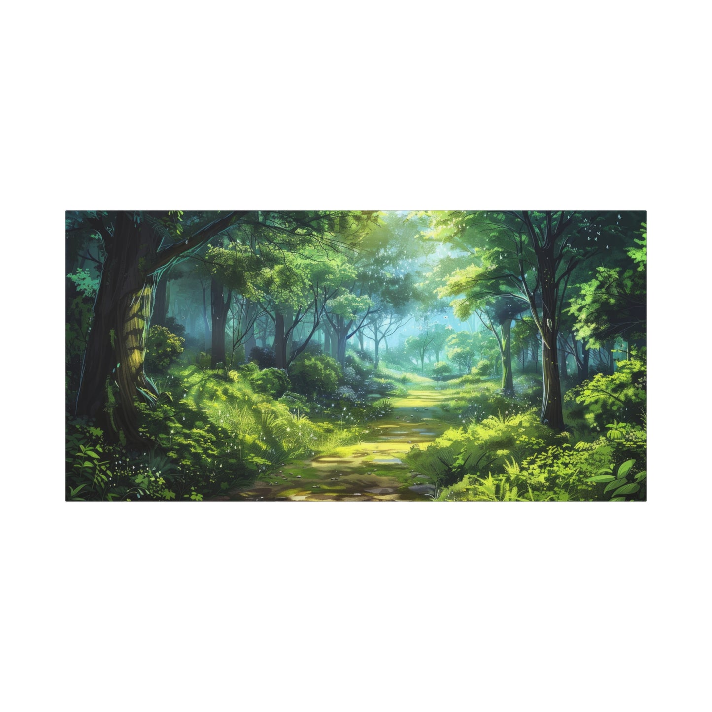Serene Forest Canvas Print, Nature Wall Art, Home Decor, Gift for Nature Lovers, Eco-Friendly Artwork, Meditation Decoration