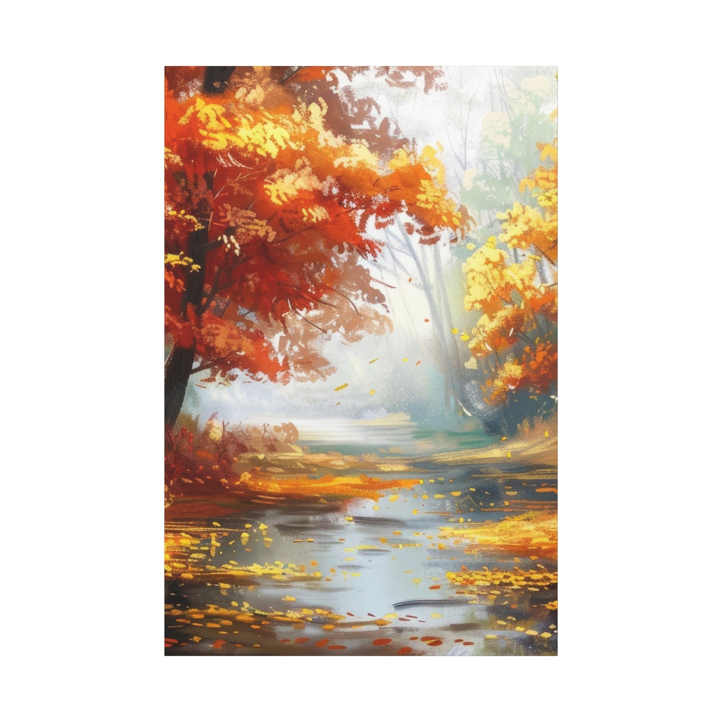 Autumn Serenity Canvas Art, Fall Decor, Nature Wall Art, Seasonal Home Decoration, Cozy Living Room Art