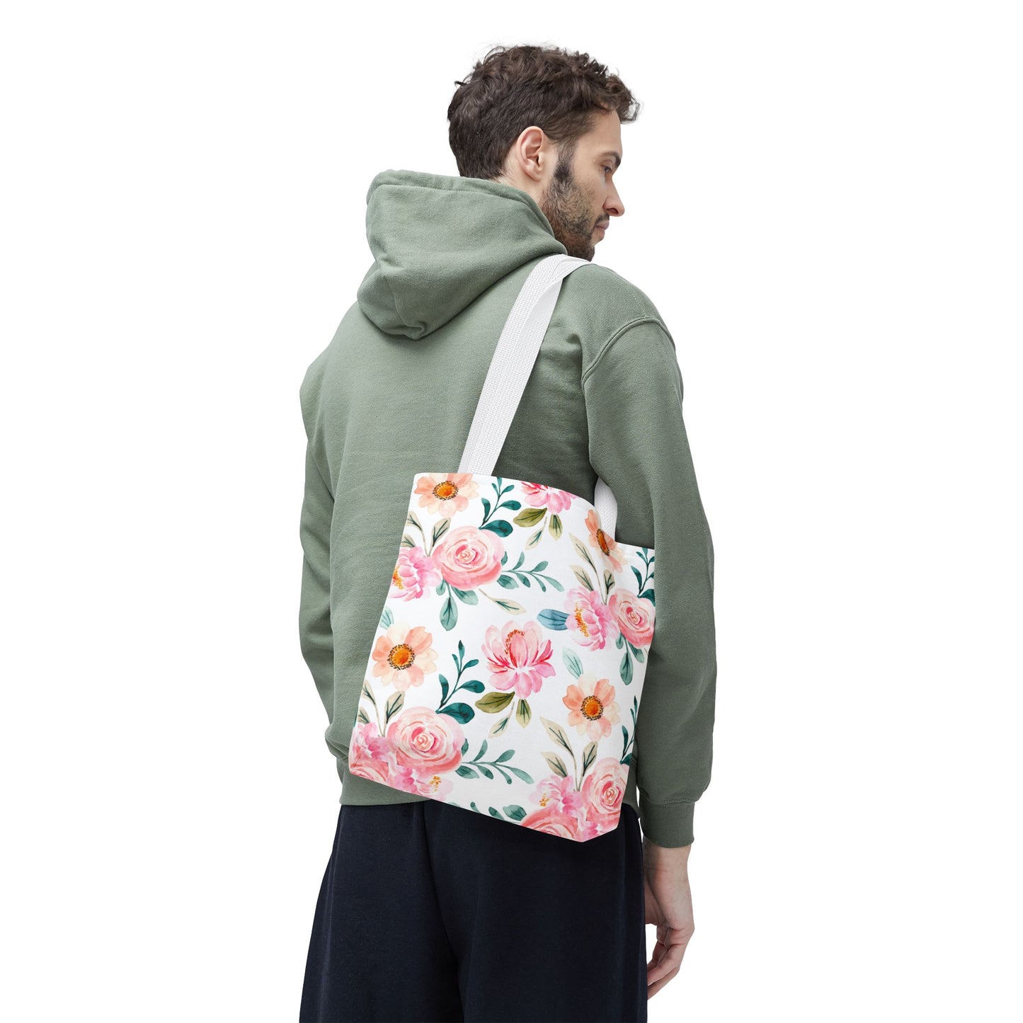 Floral Print Tote Bag, Stylish Shopping, Eco-Friendly Gift, Beach Bag, Floral Tote, Everyday Carryall