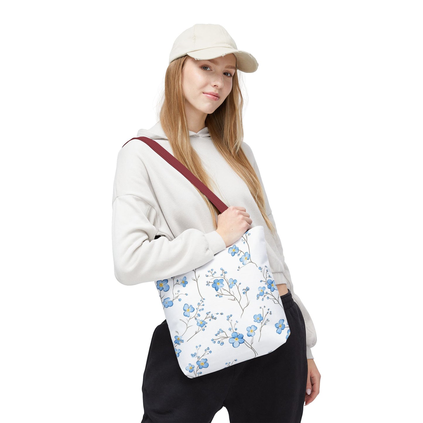 Floral Tote Bag, Stylish Shopping Bag, Eco-Friendly Tote, Spring Floral Design, Perfect for Everyday Use