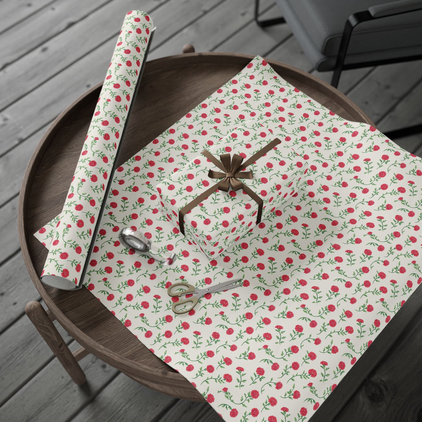 Floral Wrapping Paper Rolls, Gift Wrap for Birthdays, Holidays, Weddings, Special Occasions, Eco-Friendly, Decorative Gift Wrap