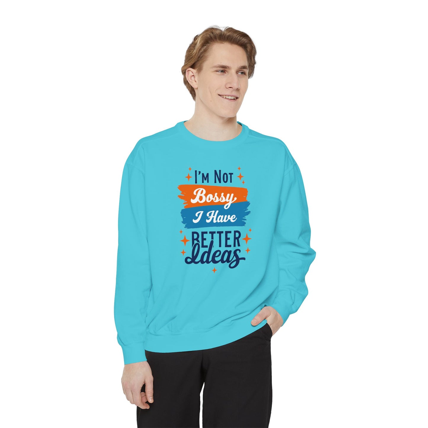 Bossy Ideas Unisex Sweatshirt - Cozy Gift for Friends, Funny Casual Wear, Unique Birthday Present, Relaxed Fit, Cool Motivational Apparel