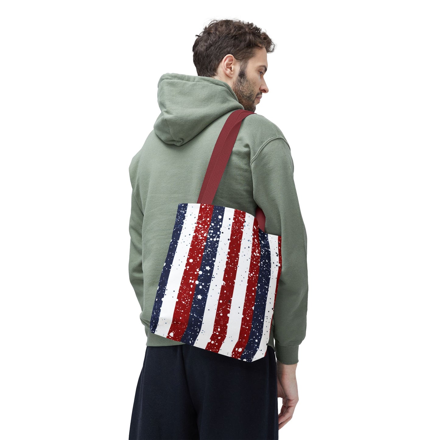 Patriotic Tote Bag, USA Flag Tote, Fourth of July Bags, Beach Bag, Independence Day Shopper, American Pride Accessory