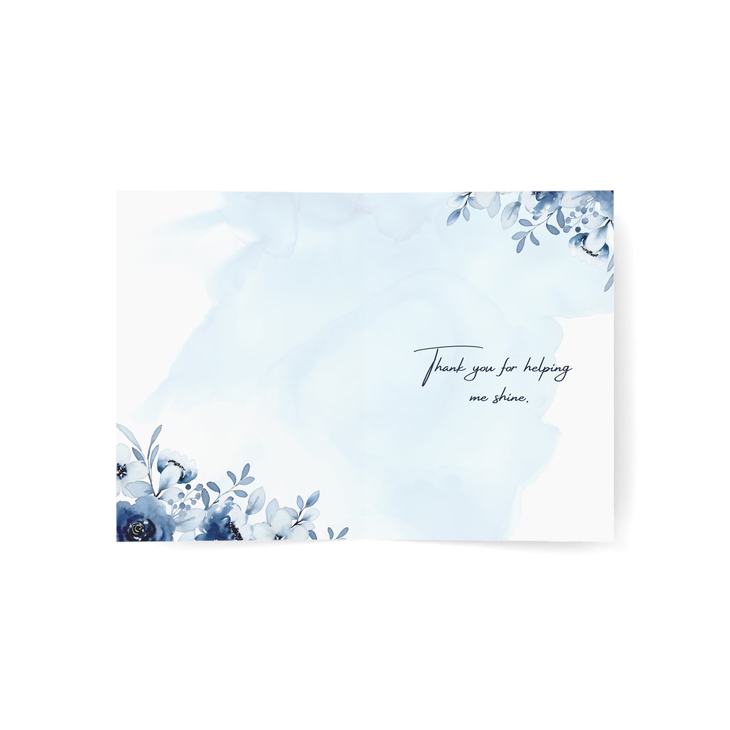 Floral Greeting Cards - Thank You Teacher, Appreciation Notes, Birthday Cards, Wedding Invitations, Set of 1-50