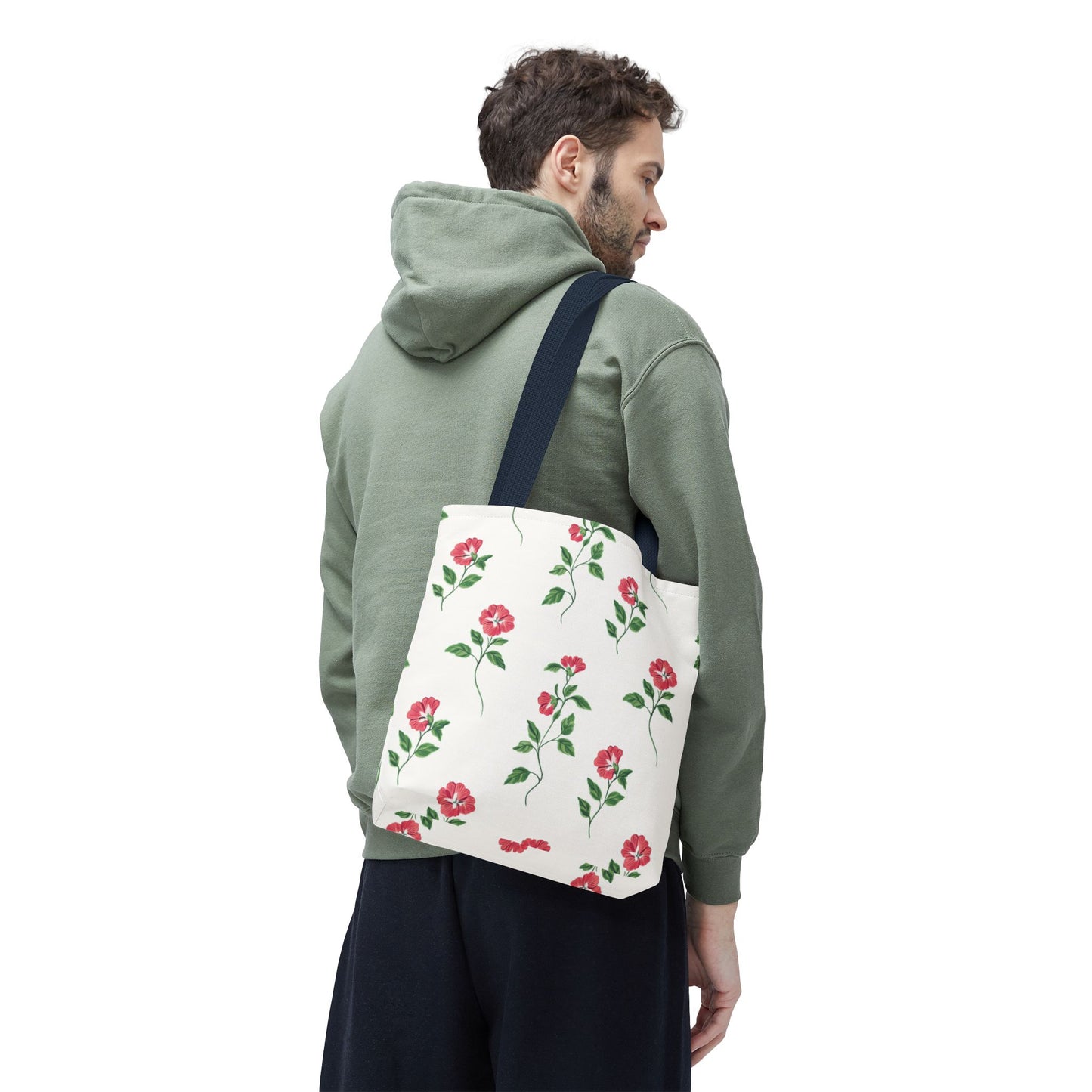 Floral Print Tote Bag - Stylish Everyday Accessory, Beach Bag, Shopping Tote, Gift for Her, Flower Lover's Canvas Bag