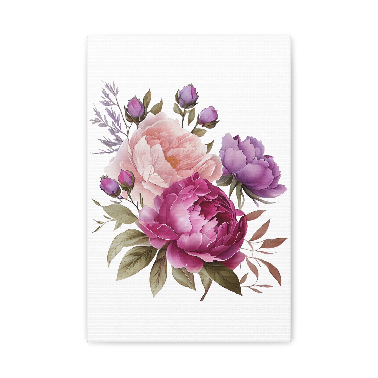 Floral Wall Art Canvas, Home Decor, Gift for Her, Peony Art, Living Room Decoration, Mothers Day