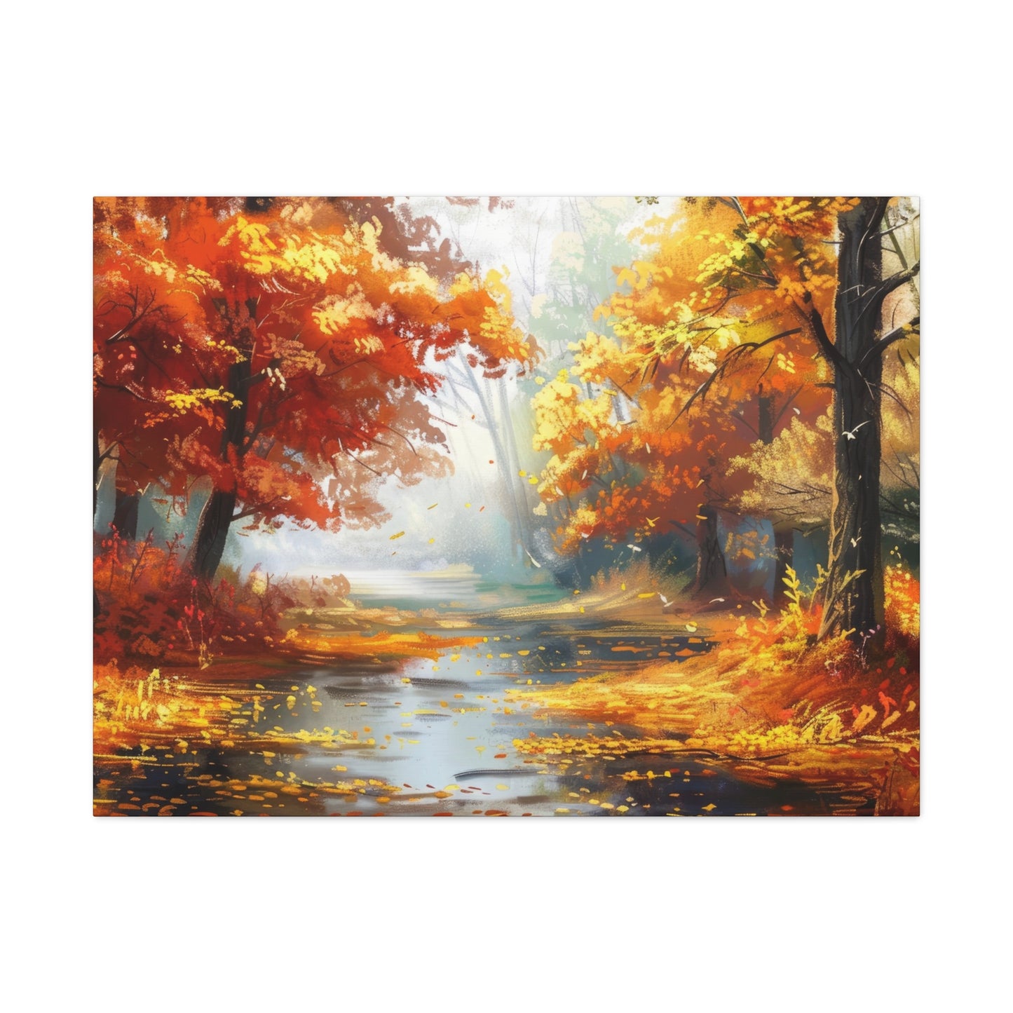 Autumn Serenity Canvas Art, Fall Decor, Nature Wall Art, Seasonal Home Decoration, Cozy Living Room Art