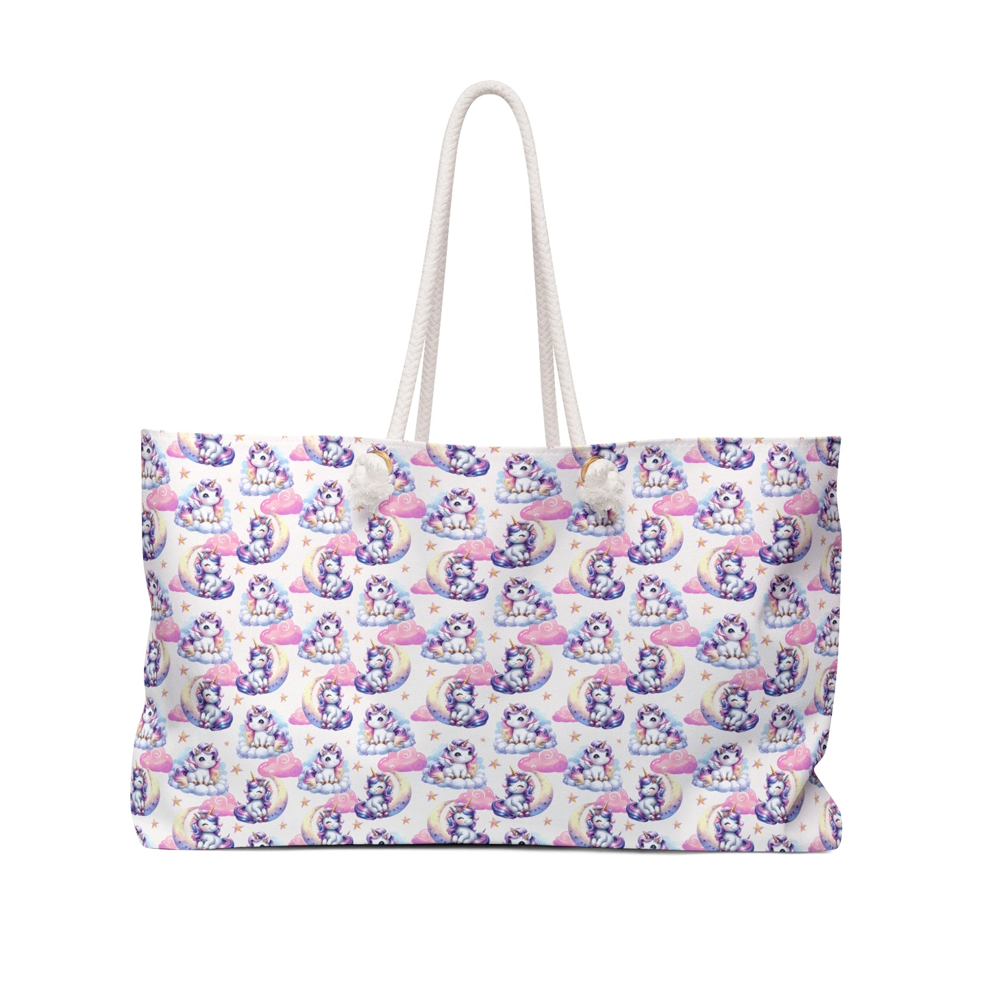 Cute Unicorn Weekender Bag, Travel Tote for Lovers, Stylish Overnight Bag, Gift for Unicorn Lovers, Fun Weekend Getaway Bag