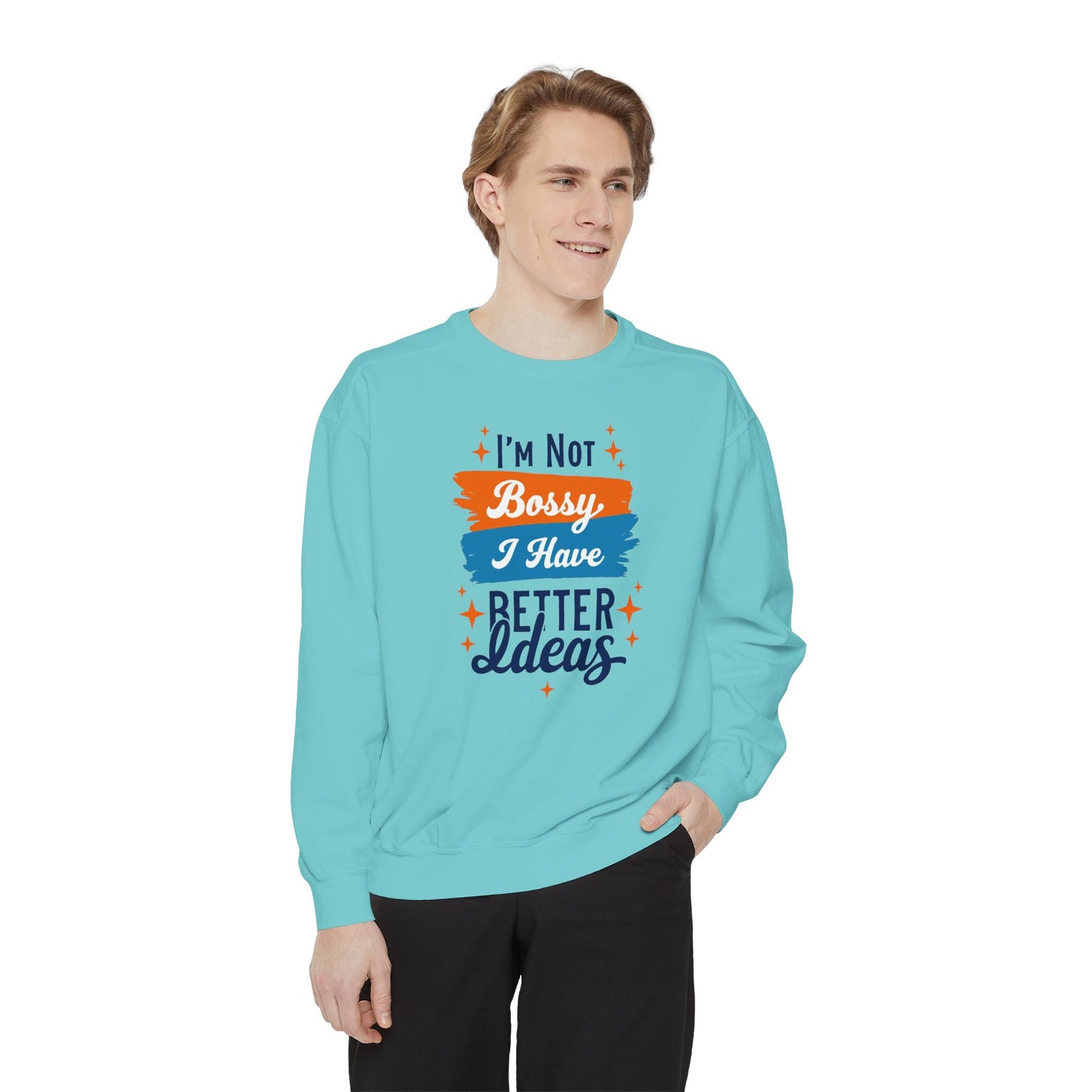 Bossy Ideas Unisex Sweatshirt - Cozy Gift for Friends, Funny Casual Wear, Unique Birthday Present, Relaxed Fit, Cool Motivational Apparel