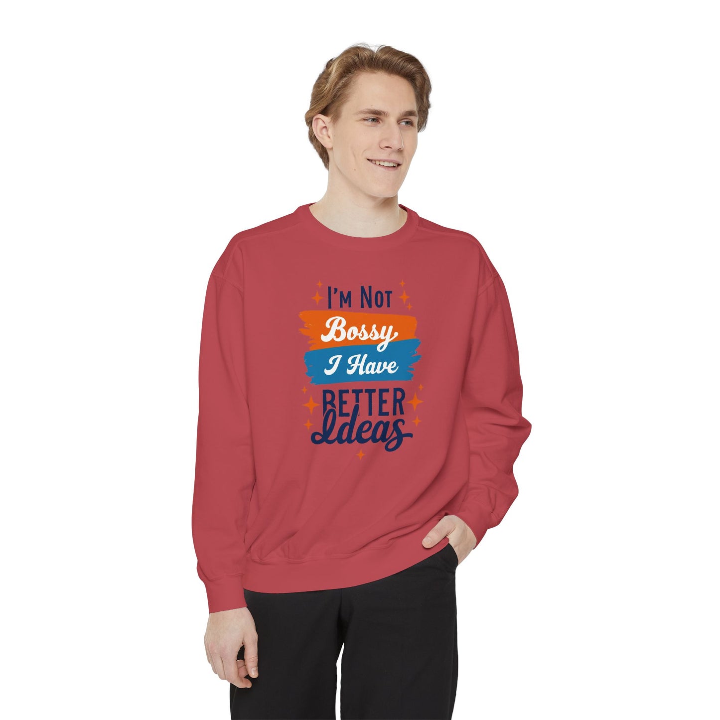 Bossy Ideas Unisex Sweatshirt - Cozy Gift for Friends, Funny Casual Wear, Unique Birthday Present, Relaxed Fit, Cool Motivational Apparel