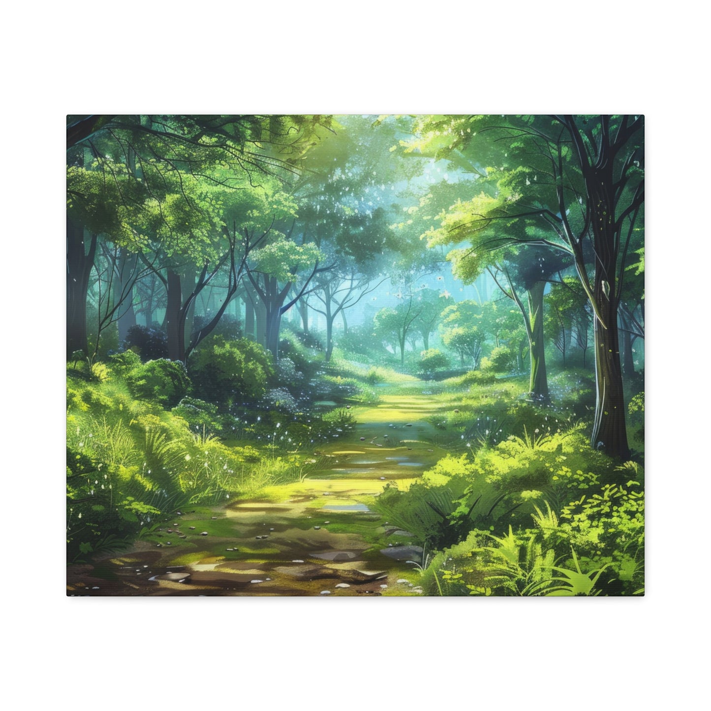 Serene Forest Canvas Print, Nature Wall Art, Home Decor, Gift for Nature Lovers, Eco-Friendly Artwork, Meditation Decoration