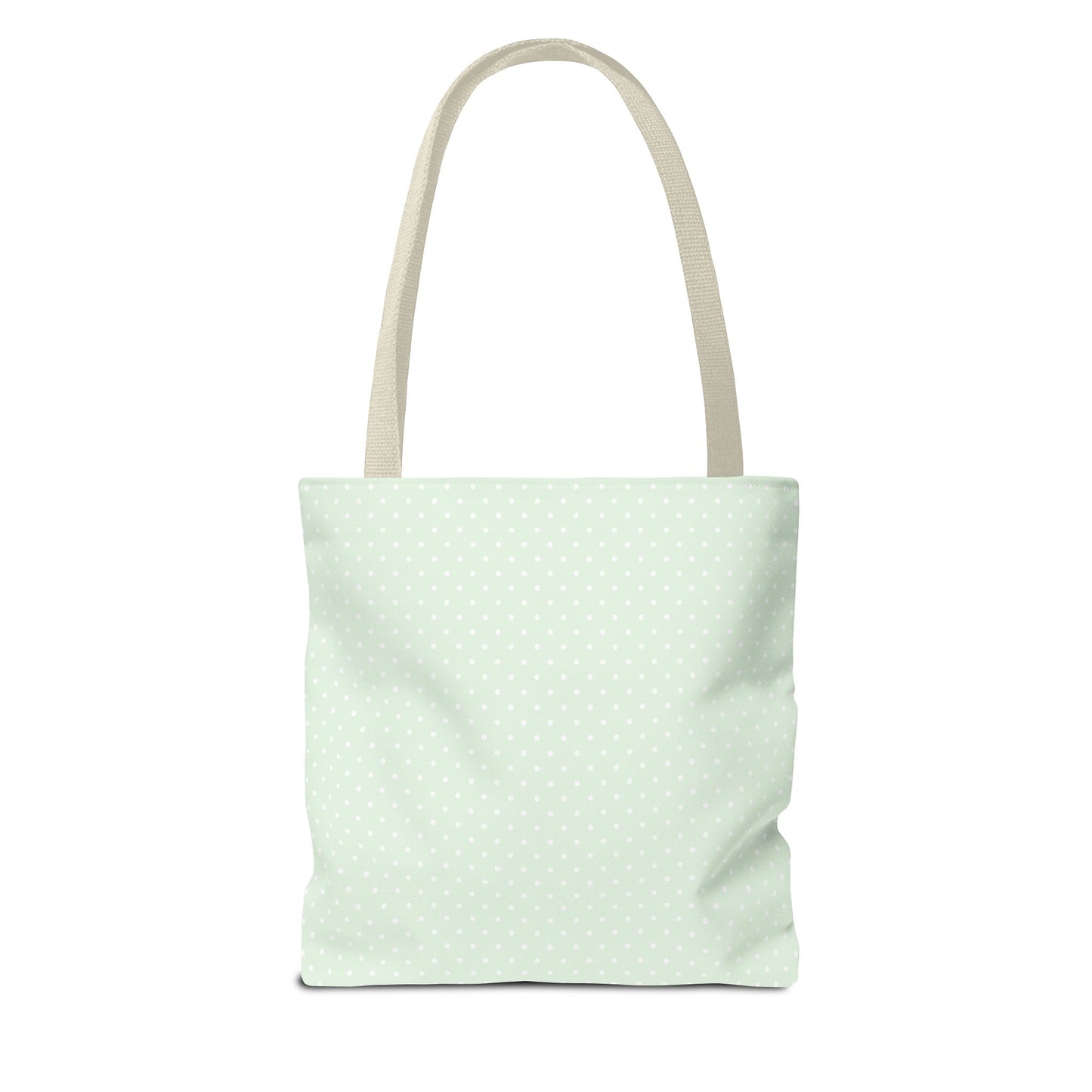 Mint Polka Dot Tote Bag | Stylish Eco-Friendly Day Bag, Beach Tote, Shopping Bag, Gift for Her, Everyday Purse