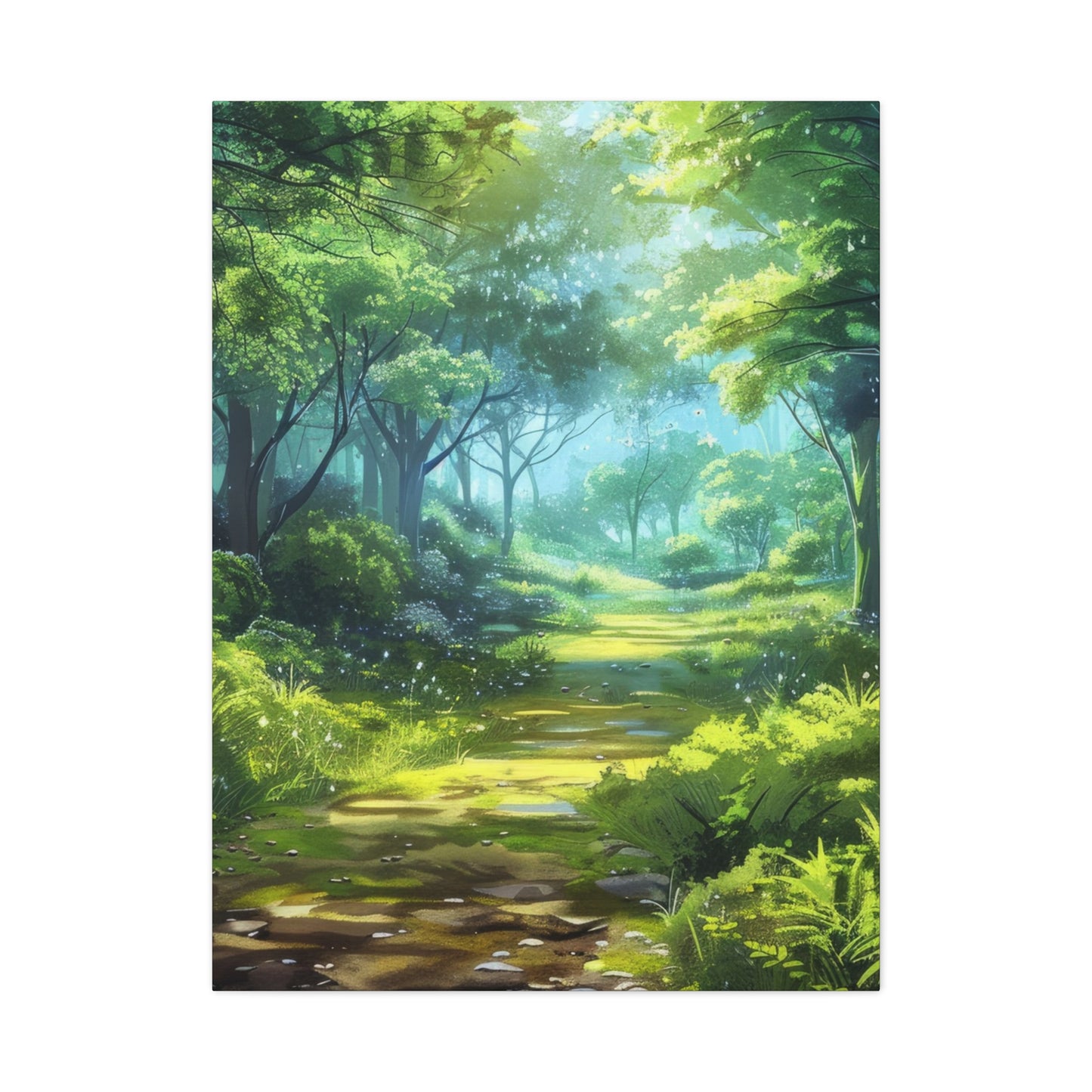 Serene Forest Canvas Print, Nature Wall Art, Home Decor, Gift for Nature Lovers, Eco-Friendly Artwork, Meditation Decoration