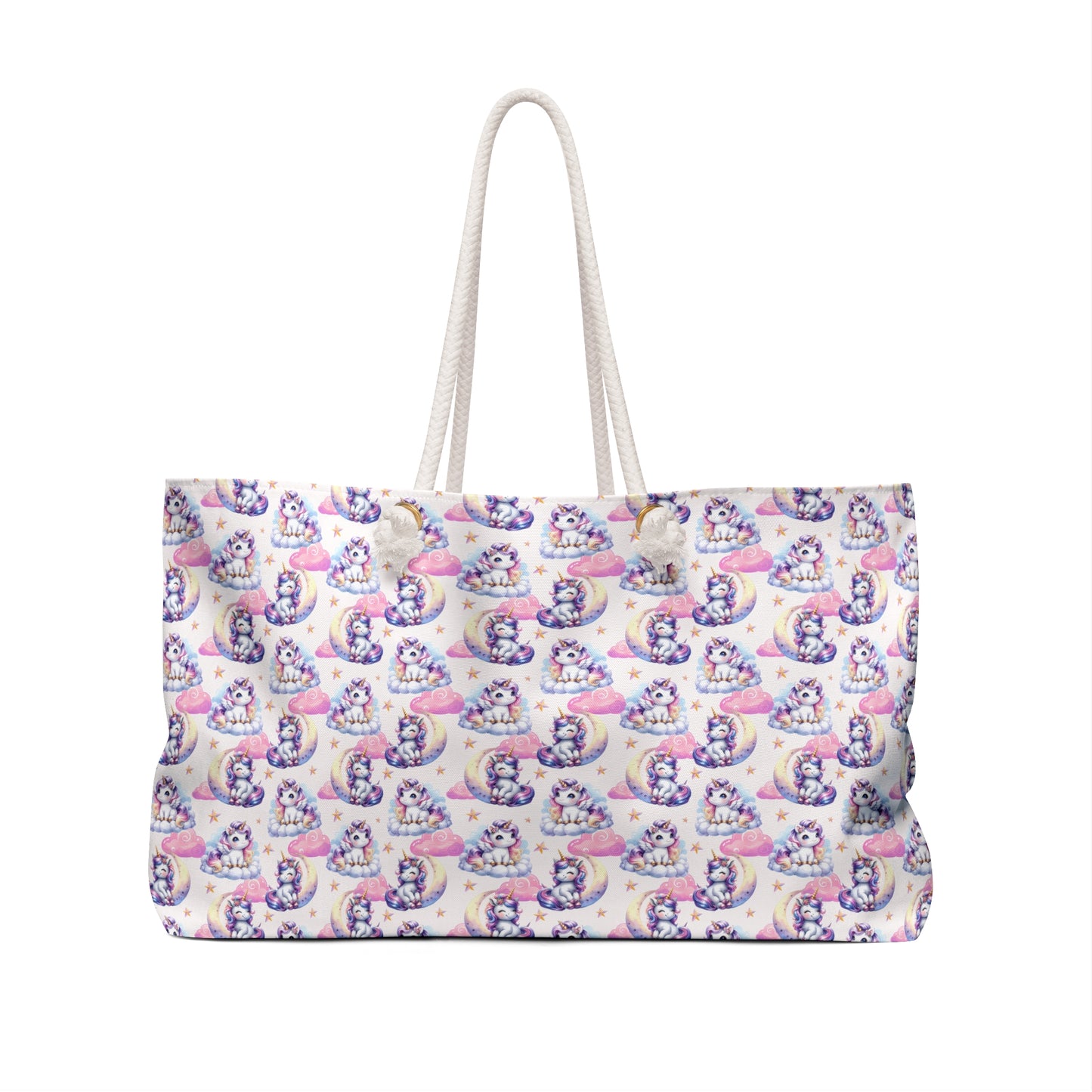 Cute Unicorn Weekender Bag, Travel Tote for Lovers, Stylish Overnight Bag, Gift for Unicorn Lovers, Fun Weekend Getaway Bag
