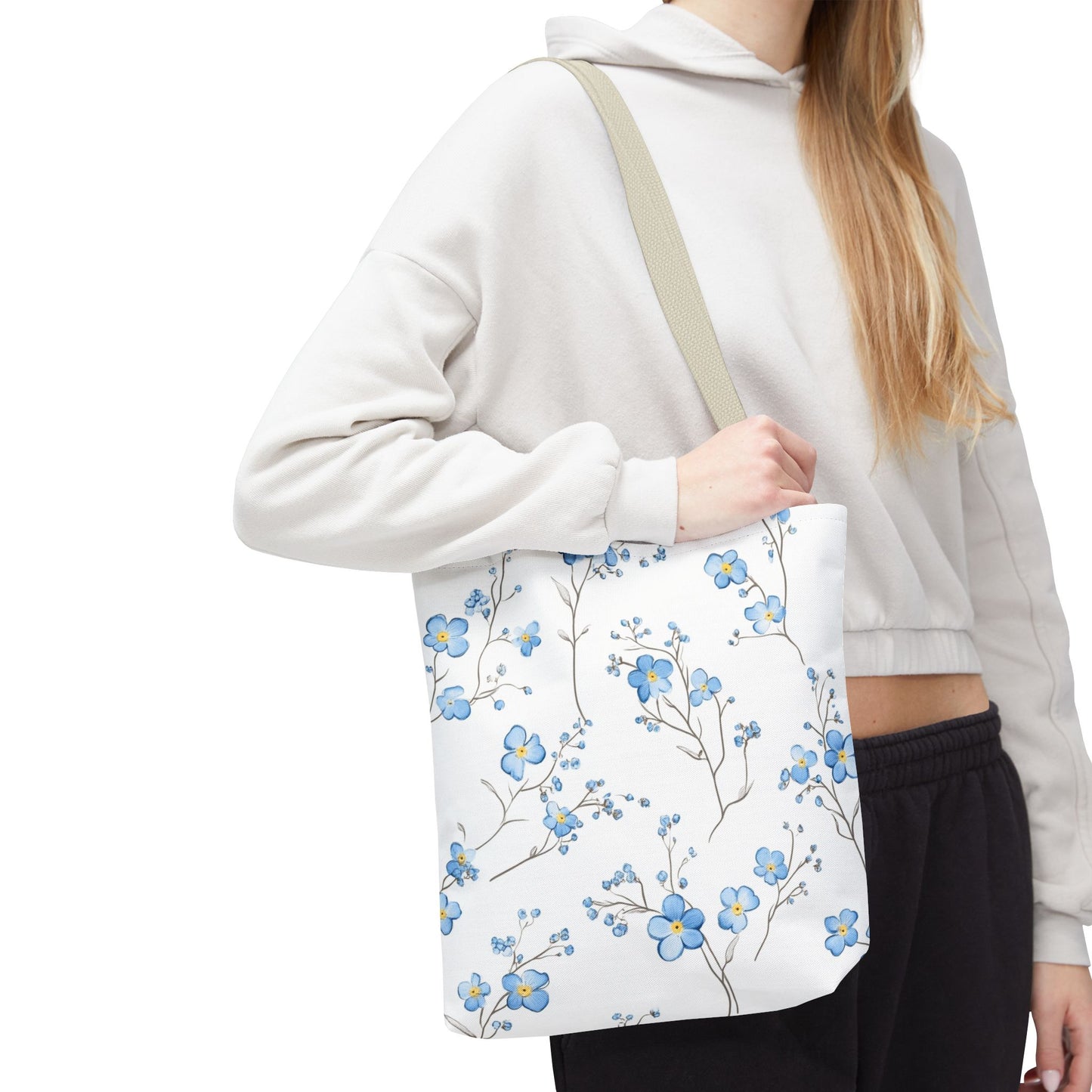 Floral Tote Bag, Stylish Shopping Bag, Eco-Friendly Tote, Spring Floral Design, Perfect for Everyday Use