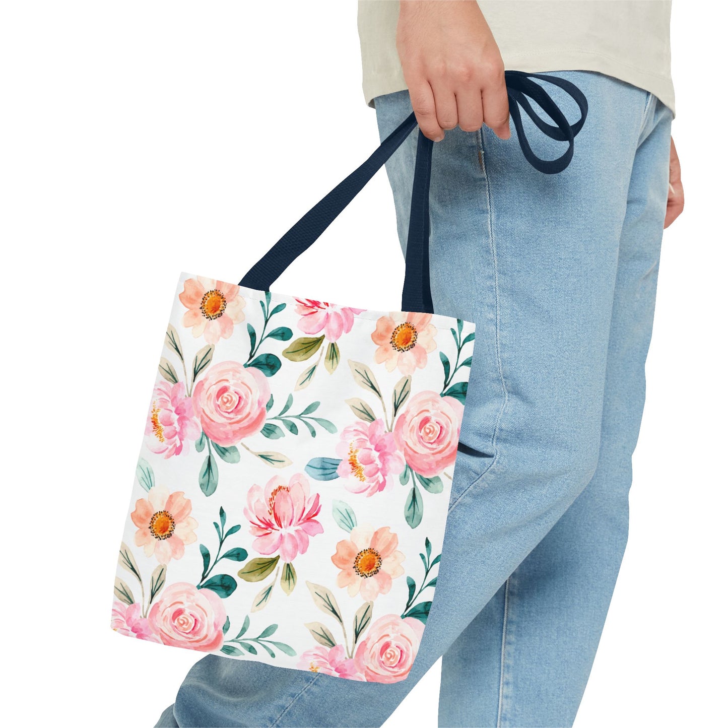 Floral Print Tote Bag, Stylish Shopping, Eco-Friendly Gift, Beach Bag, Floral Tote, Everyday Carryall