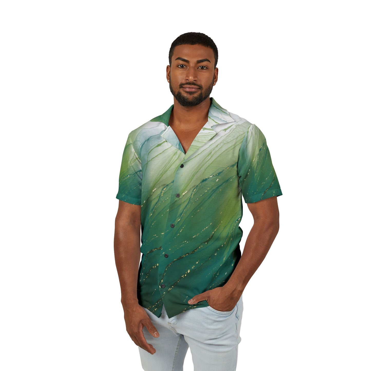Tropical Vibes Hawaiian Camp Shirt, Men's Summer Shirt, Beachwear, Casual Shirt, Vacation Fashion, Gift for Him