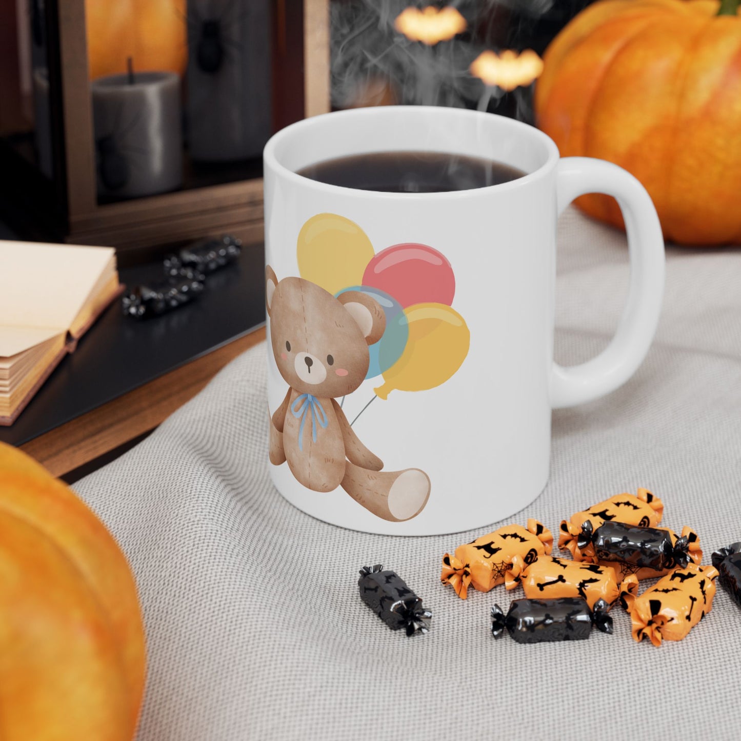 Happy Birthday Teddy Bear Ceramic Mug - 11oz & 15oz