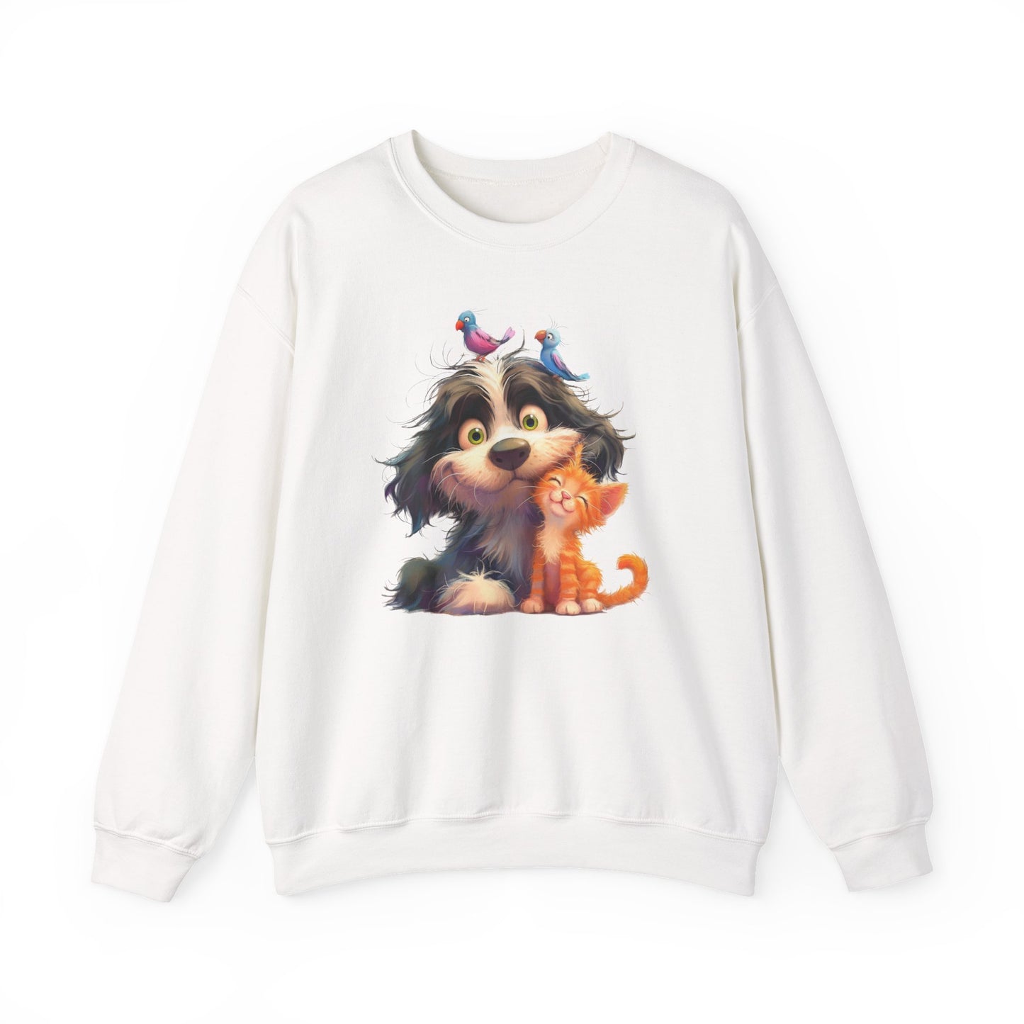 Cozy Pet Lovers Sweatshirt, Cute Animal Crewneck, Gift for Cat Dog Mom, Funny Pet Sweatshirt, Relaxed Fit Unisex Top