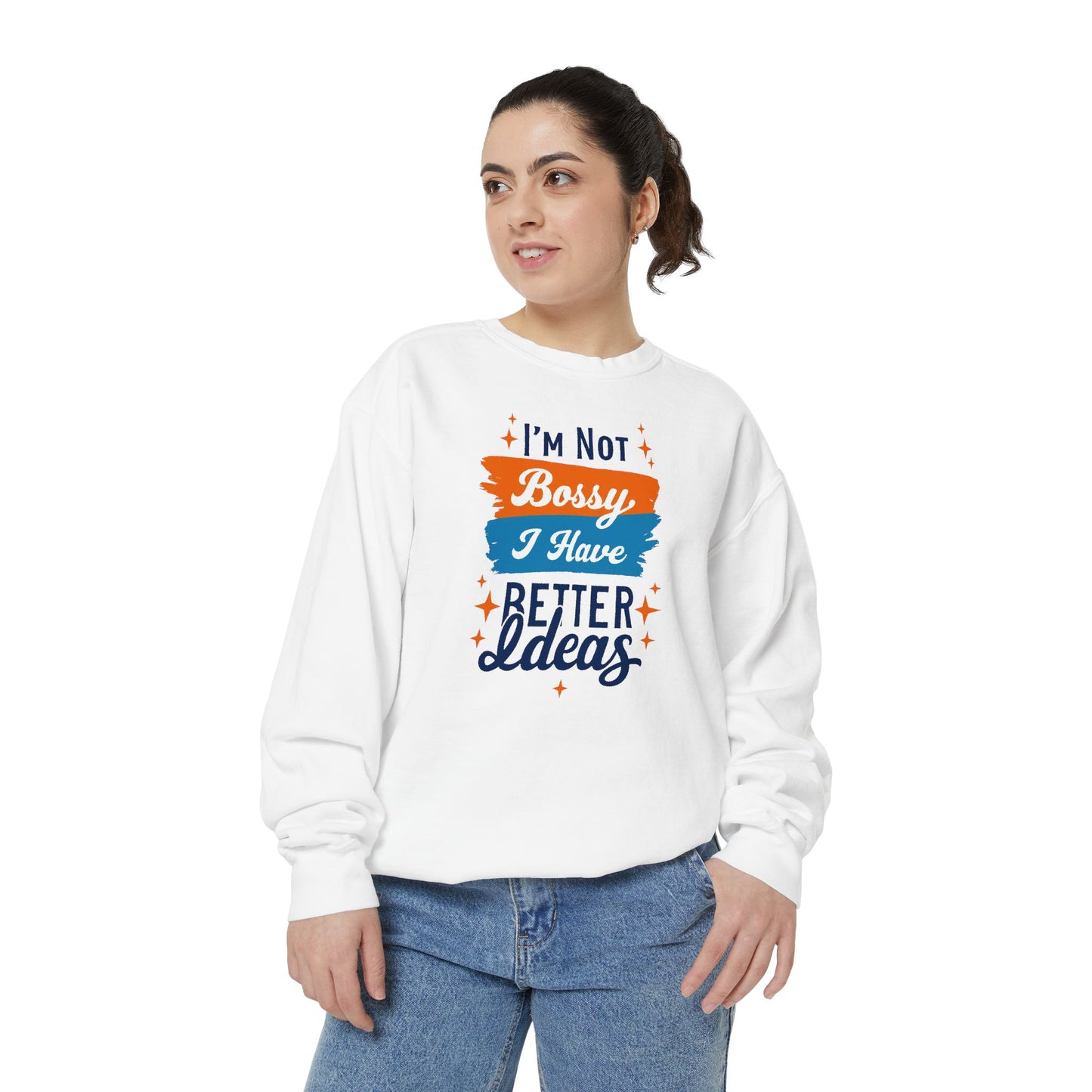 Bossy Ideas Unisex Sweatshirt - Cozy Gift for Friends, Funny Casual Wear, Unique Birthday Present, Relaxed Fit, Cool Motivational Apparel