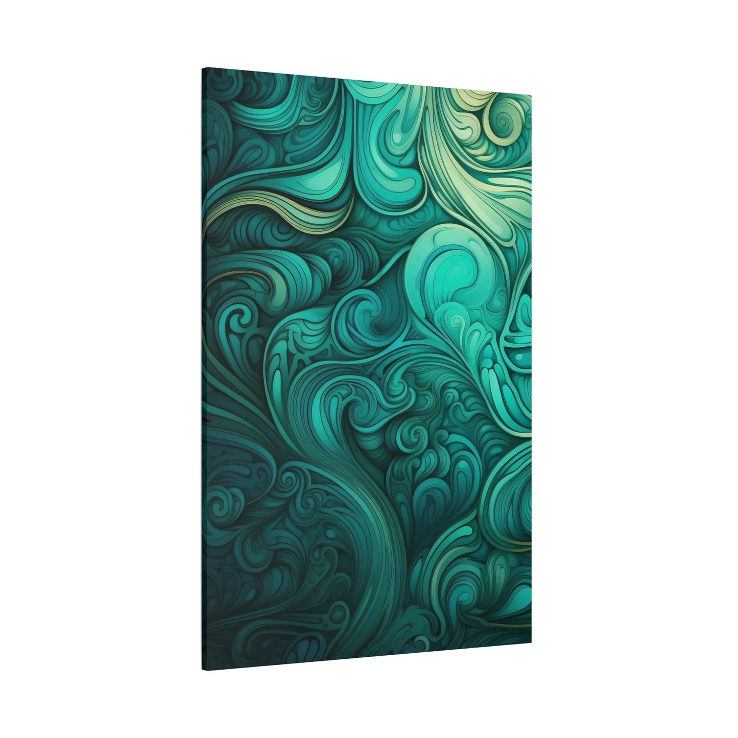 Artistic Stretched Canvas Wall Art, Modern Home Décor, Abstract Swirl Design, Living Room Decoration, Unique Gift for Art Lovers