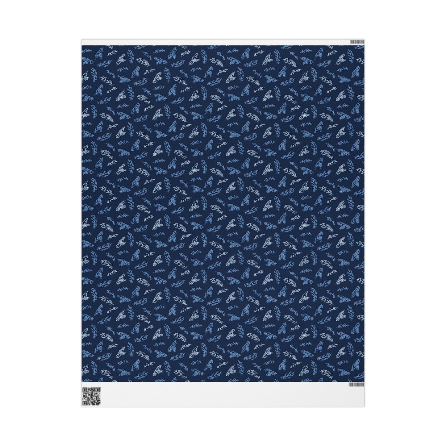 Elegant Floral Wrapping Paper, Gift Wrap for Birthdays, Holidays, Special Occasions, Eco-Friendly, Blue and White Design