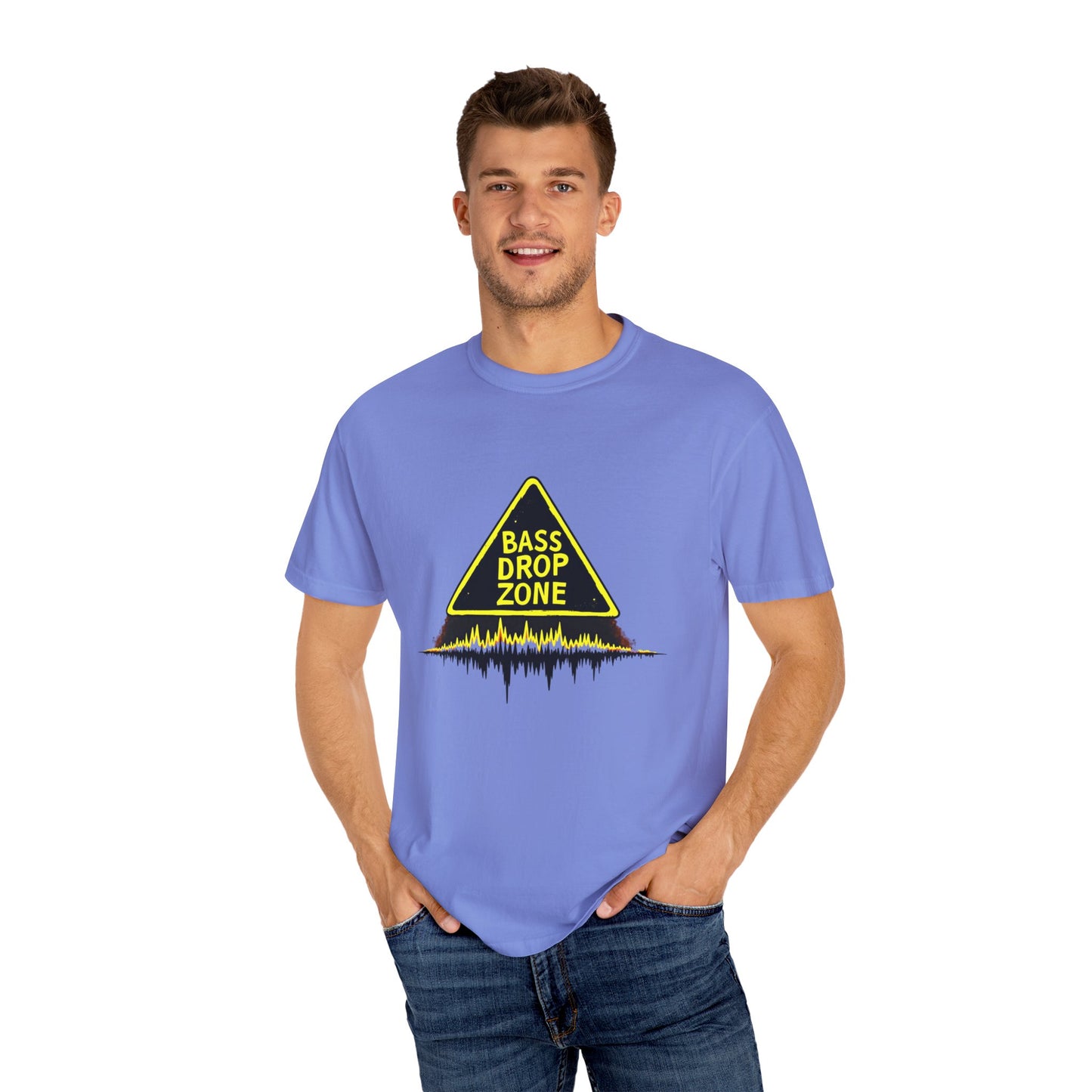 Bass Drop Zone Unisex T-Shirt, Music Lover Gift, Festival Apparel, Party Outfit, DJ Merchandise, Unique Graphic Tee