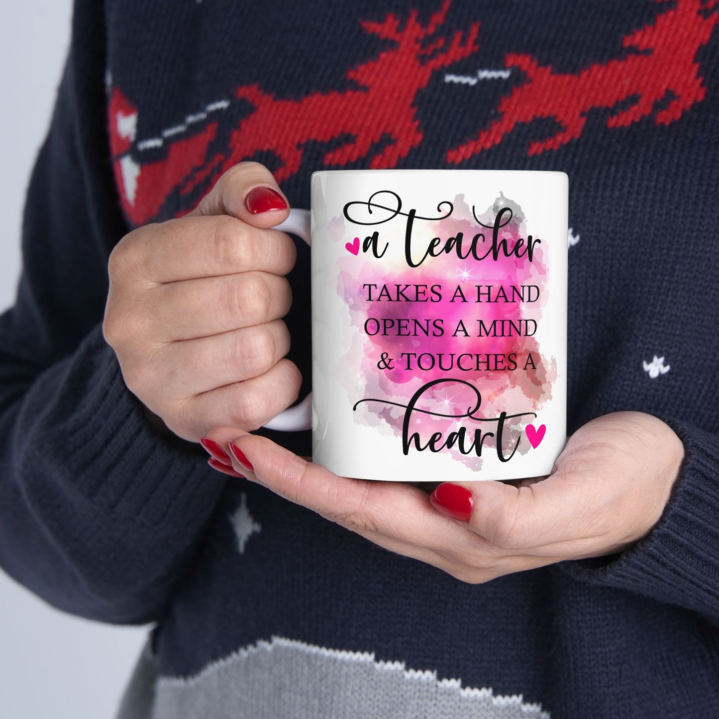 Teacher Appreciation Ceramic Mug - Motivational Gift, 11oz/15oz Coffee Cup for Educators, End of Year Gift, Inspirational Quote