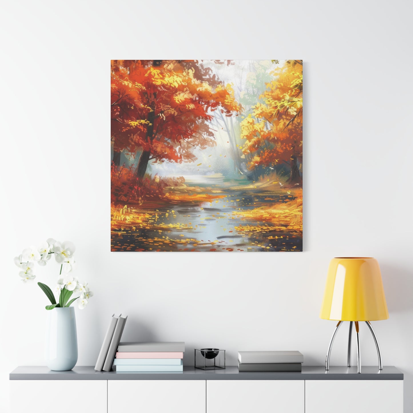 Autumn Serenity Canvas Art, Fall Decor, Nature Wall Art, Seasonal Home Decoration, Cozy Living Room Art