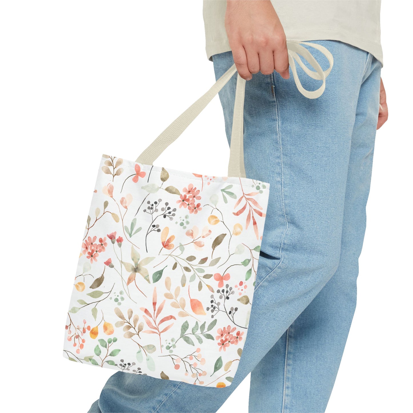 Floral Print Tote Bag | Eco-Friendly Shopping, Beach Trips, Travel, Gifts for Her, Everyday Carry