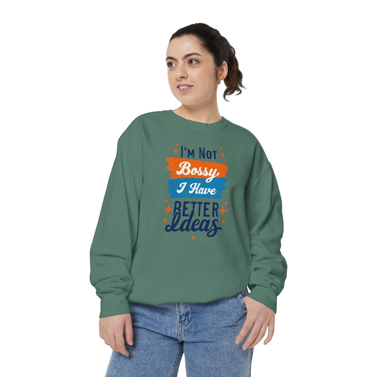 Bossy Ideas Unisex Sweatshirt - Cozy Gift for Friends, Funny Casual Wear, Unique Birthday Present, Relaxed Fit, Cool Motivational Apparel