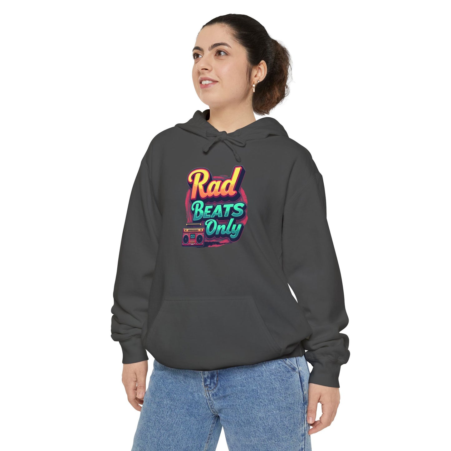 Rad Beats Unisex Hoodie, Music Lover Gift, Fun Retro Apparel, Unique Streetwear, Perfect for Casual Outfits