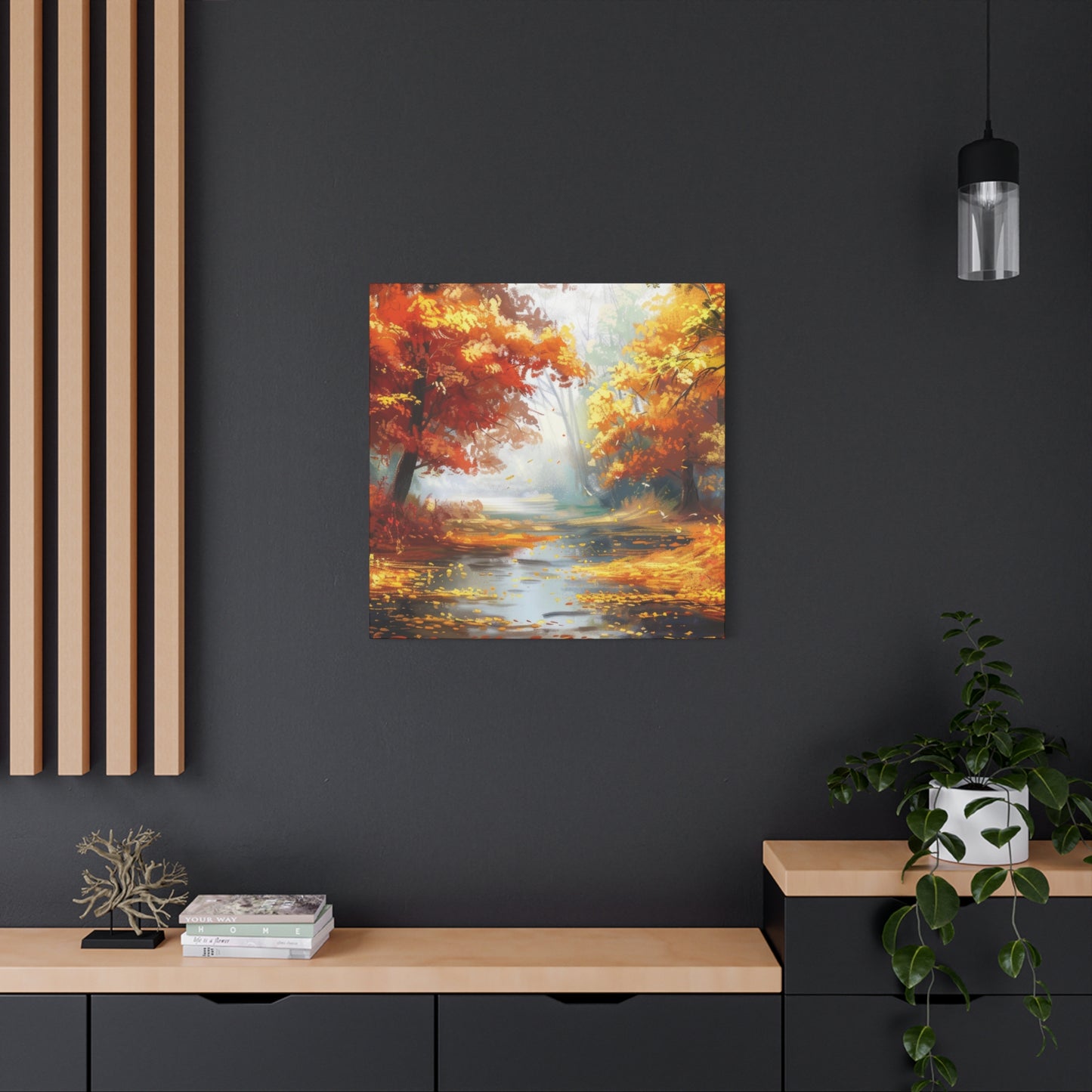Autumn Serenity Canvas Print, Fall Decor, Home Wall Art, Nature Artwork, Gift for Nature Lovers, Cozy Decorating