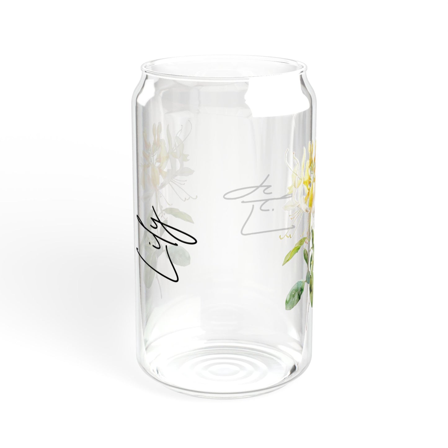 Floral Sipper Glass, 16oz - Perfect for Summer Parties, Personalized Gift, Eco-Friendly Hydration, Wedding Favors, Home Decor