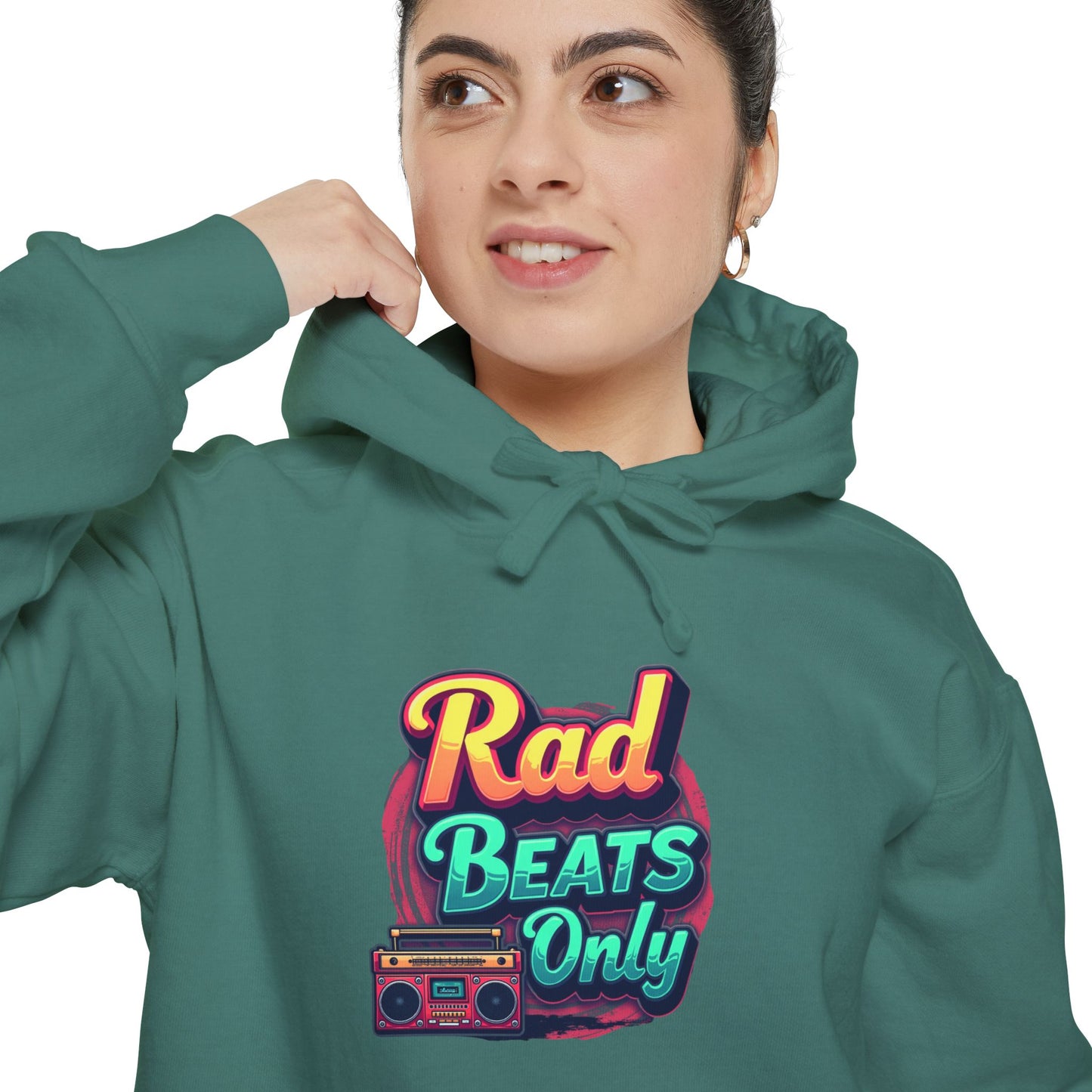 Rad Beats Unisex Hoodie, Music Lover Gift, Fun Retro Apparel, Unique Streetwear, Perfect for Casual Outfits