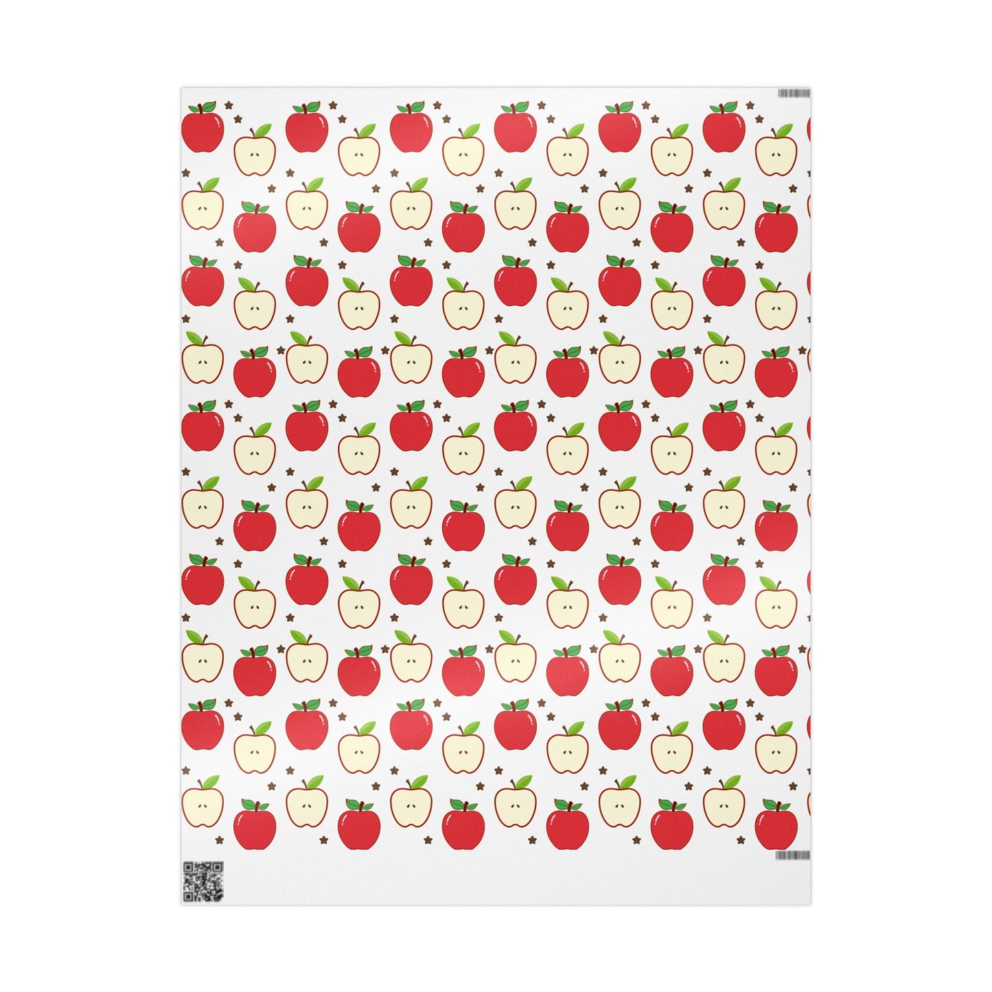 Apple-Themed Wrapping Paper, Cute Gift Wrap for Birthdays, Holidays, Teacher Gifts, Fall Celebrations, Party Supplies