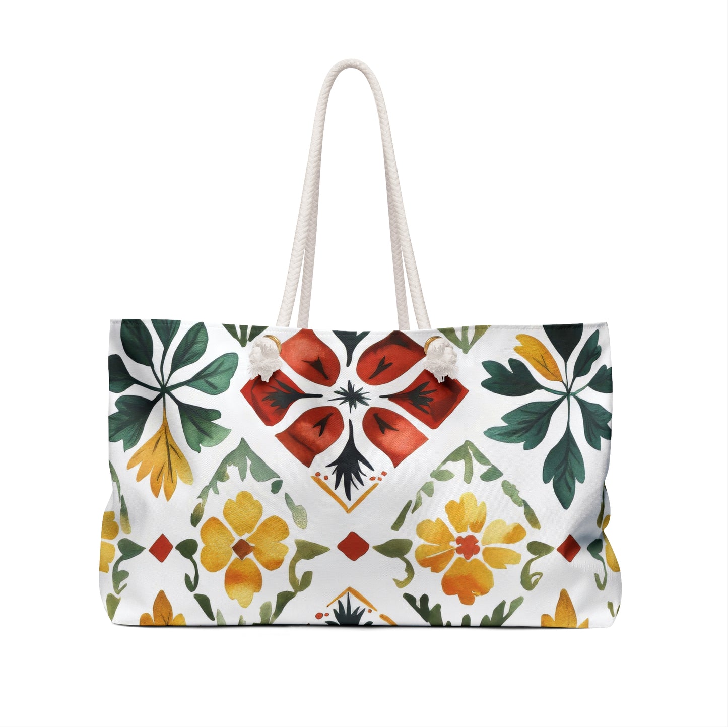 Botanical Print Weekender Bag, Stylish Travel Tote, Floral Overnight Bag, Weekend Getaway Essential, Gift for Travelers, Beach Bag