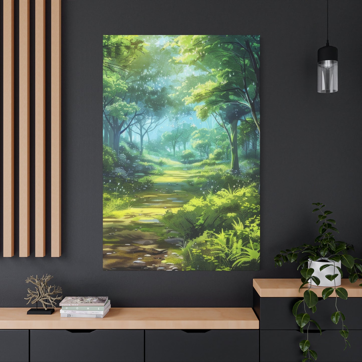 Serene Forest Canvas Print, Nature Wall Art, Home Decor, Gift for Nature Lovers, Eco-Friendly Artwork, Meditation Decoration