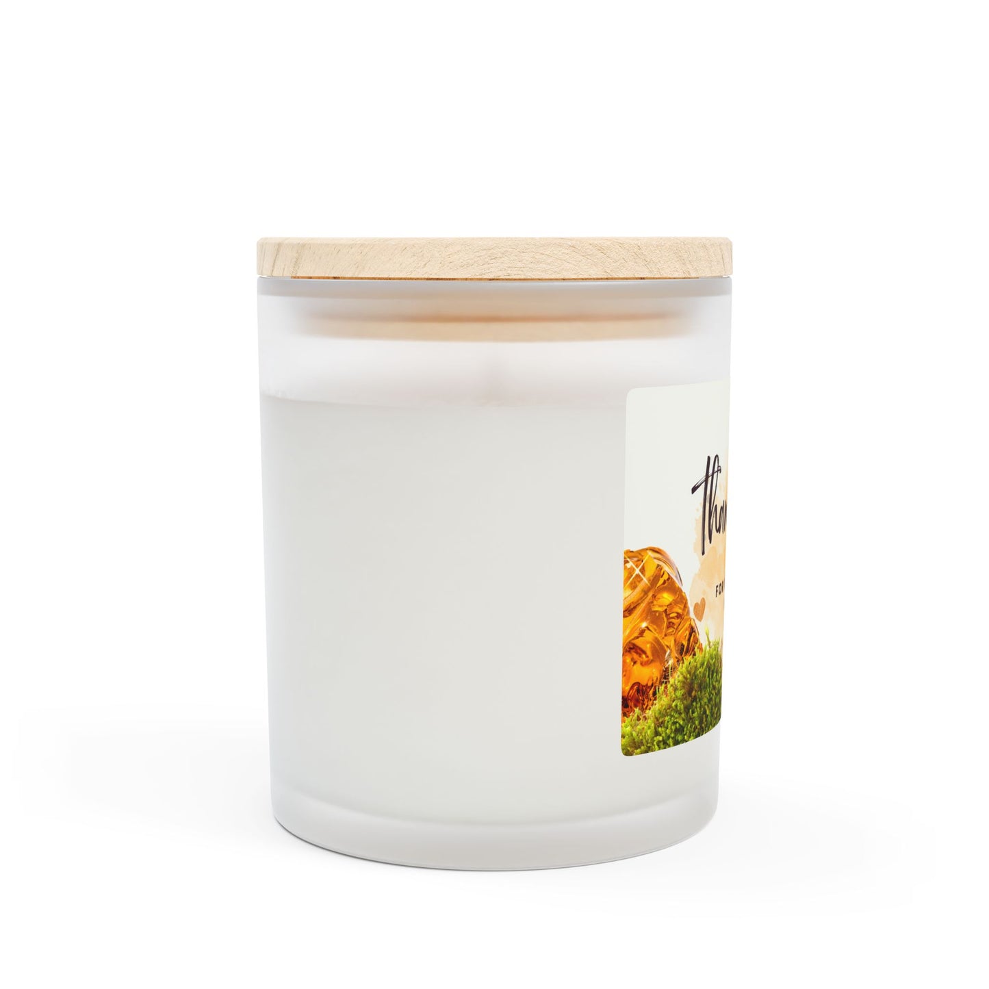 Personalized Thank You Candle - Frosted Glass 11oz