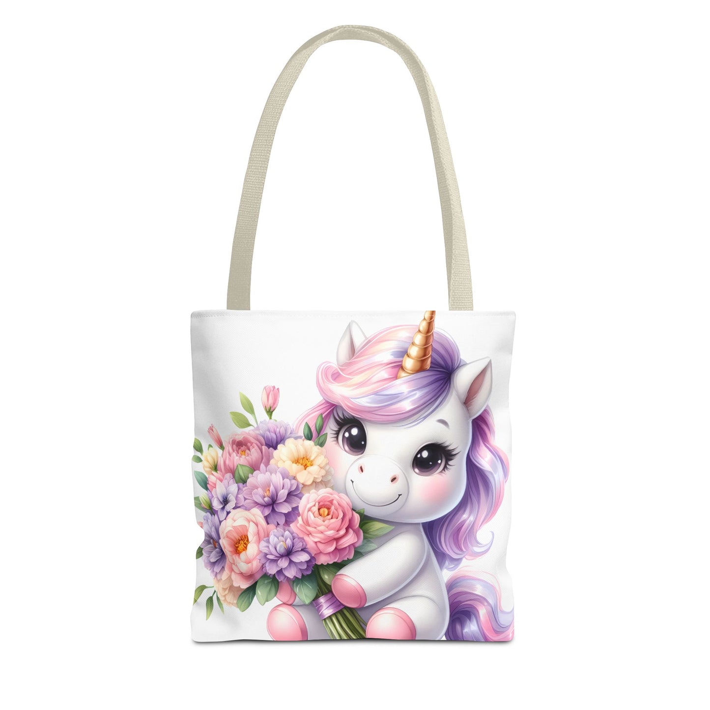 Cute Unicorn Tote Bag, Flower Girl Gift, Kids Birthday Party, Magical Purse for Women, Eco-Friendly Shopping Bag