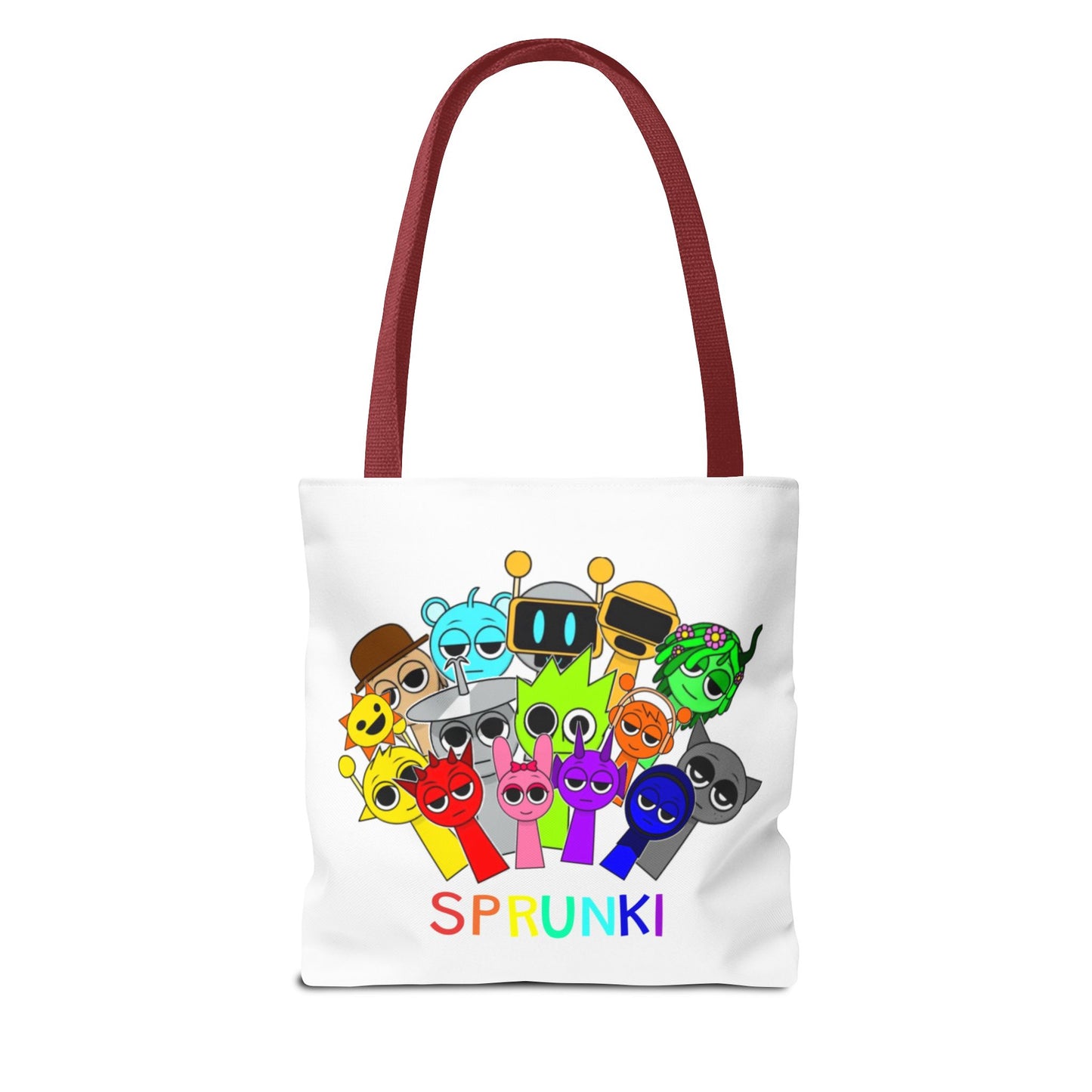 Fun Character Tote Bag – Sprunki Design, Cute Shopping Bag, Colorful Art Tote, Gift for Kids, Cartoon Lovers