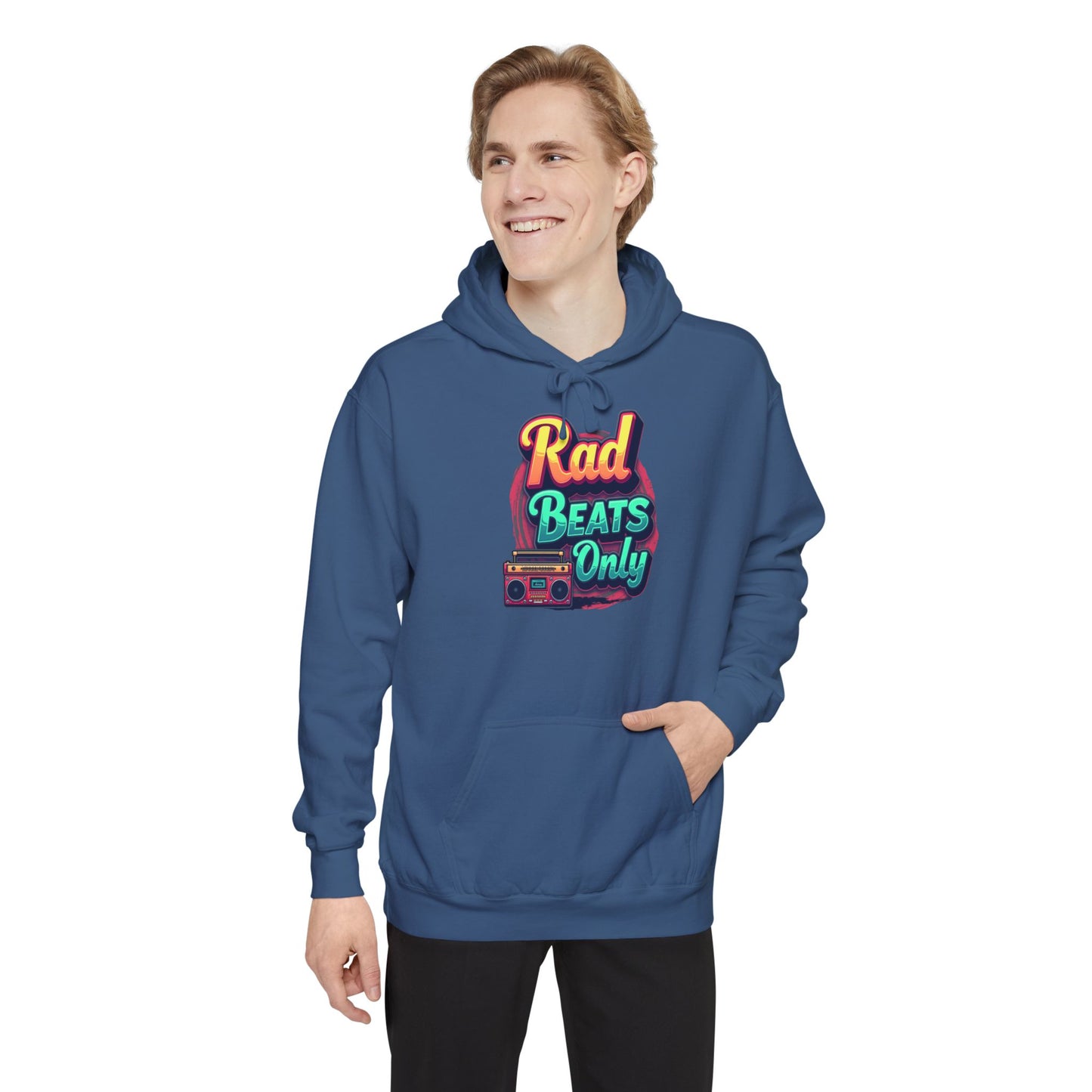 Rad Beats Unisex Hoodie, Music Lover Gift, Fun Retro Apparel, Unique Streetwear, Perfect for Casual Outfits