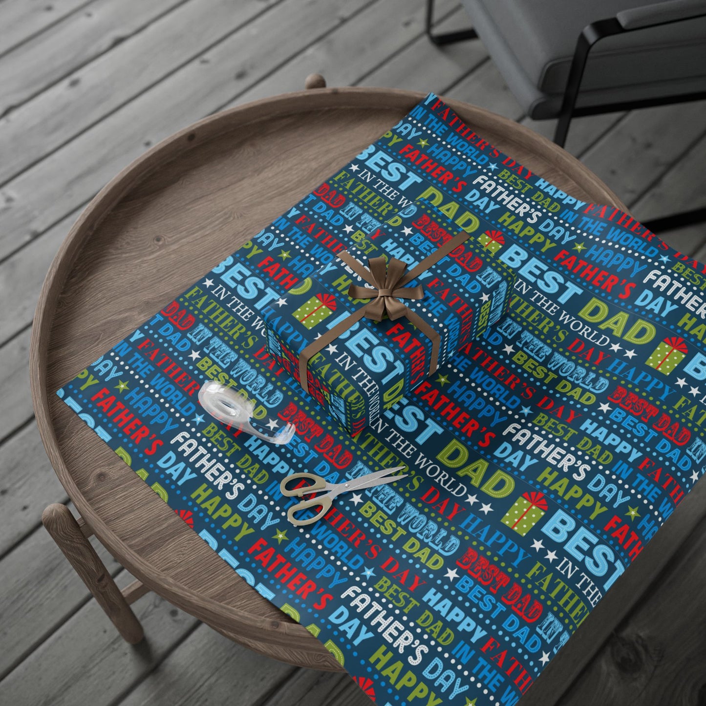 Father's Day Wrapping Paper, Festive Gift Wrap for Dads, Birthday Wrapping Paper, Best Dad Gift Wrap, Male Birthday Celebration