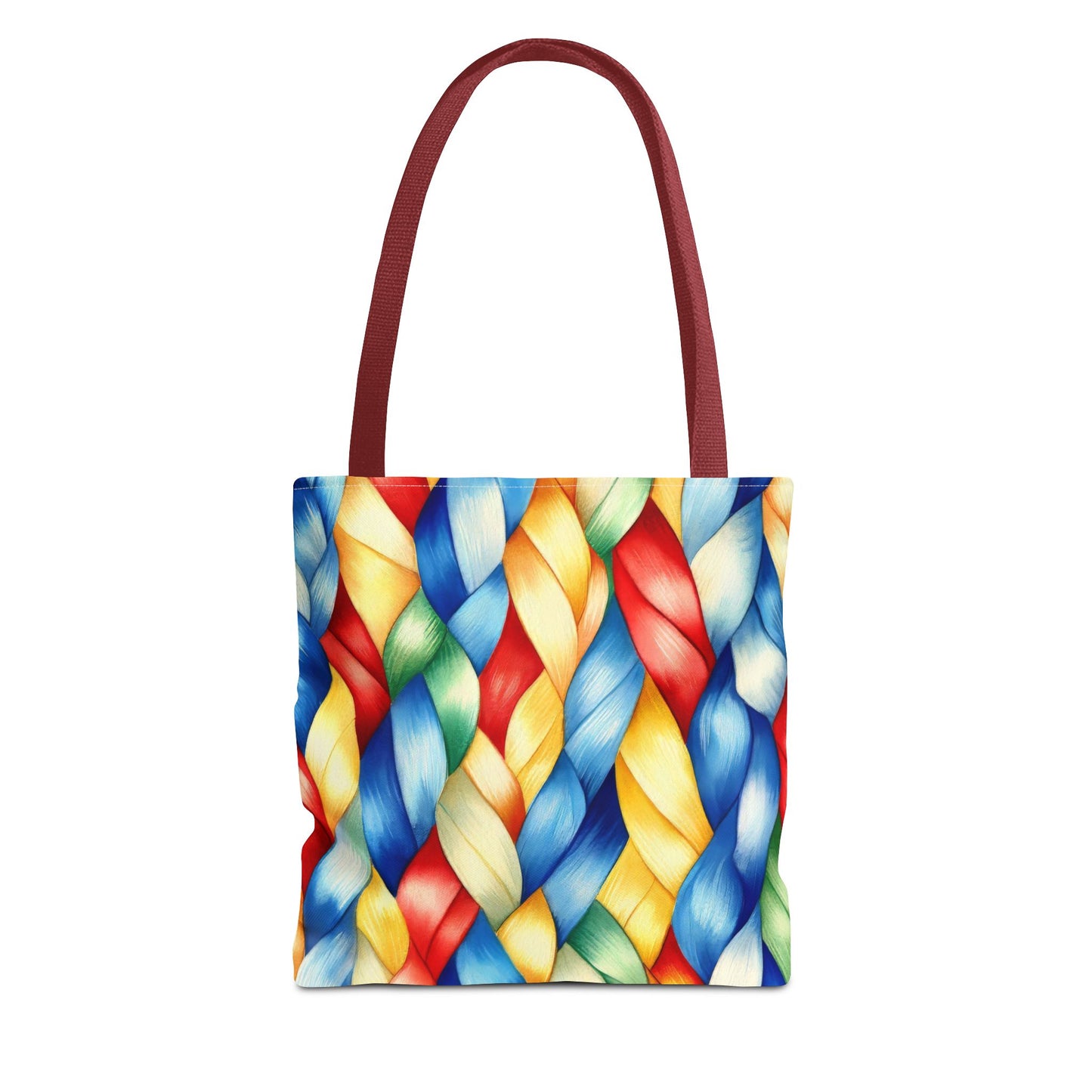Colorful Woven Tote Bag - Vibrant Art Print, Eco-Friendly Carry-All, Shopping Bag, Beach Bag, Gift for Friends