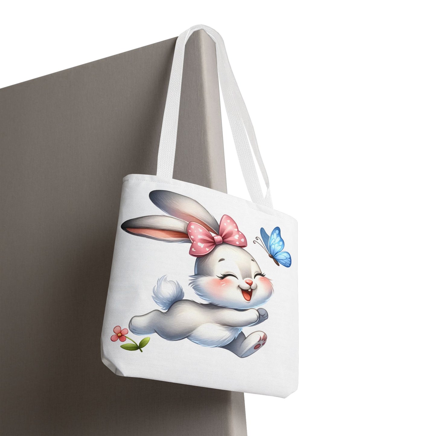 Cute Bunny Tote Bag - Stylish, Practical, Spring Decor, Easter Gift, Floral Shopping