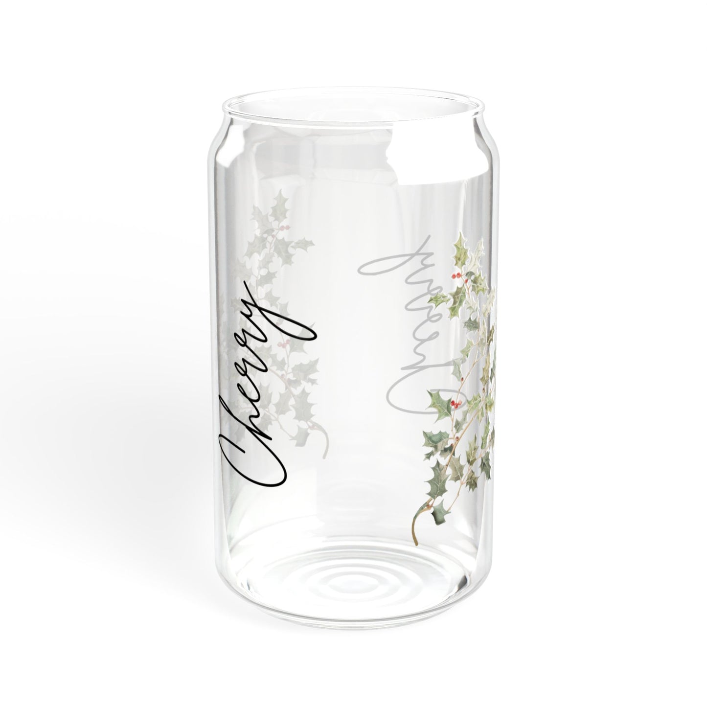Stylish Glass Sipper with Straw - Cherry Blossom Design, Save the Earth, Drinkware, Eco-friendly Gift, Summer Vibes, Home Decor