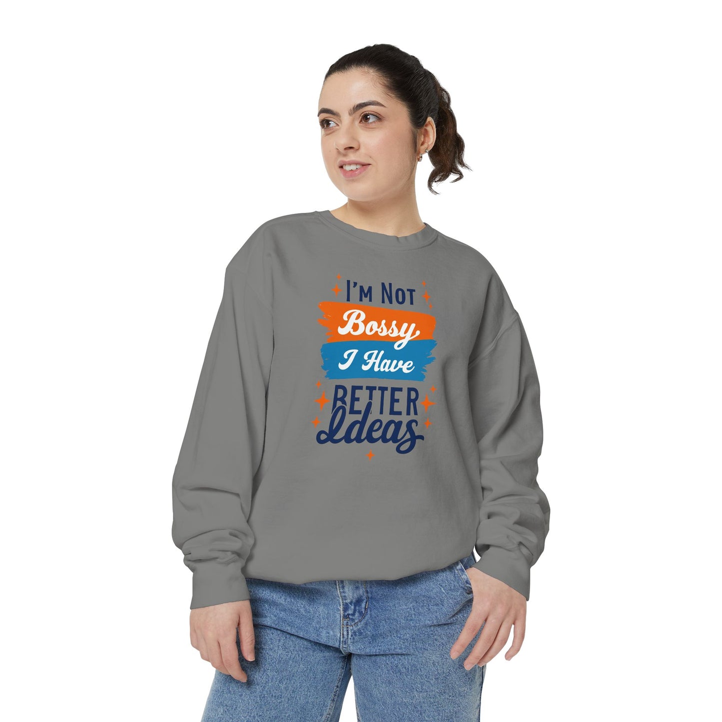 Bossy Ideas Unisex Sweatshirt - Cozy Gift for Friends, Funny Casual Wear, Unique Birthday Present, Relaxed Fit, Cool Motivational Apparel